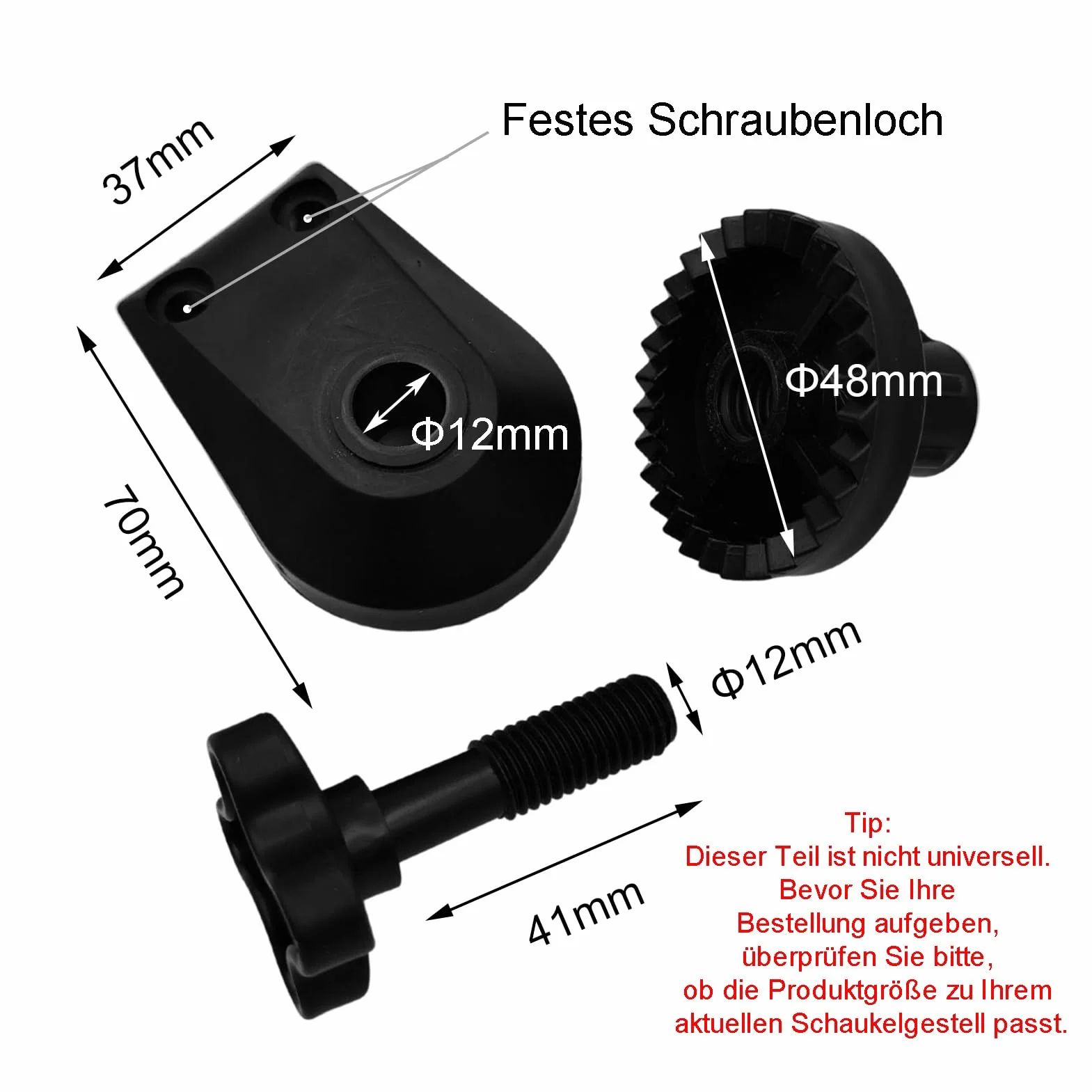 Timyrimy Connecteur pour balancelle, Réglage inclinaison toit, 1 pièce