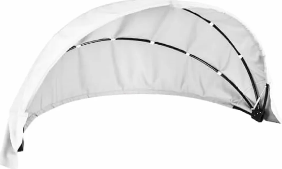 Housse de rechange pour lit de jour d'extérieur en osier, compatible avec lit de jour rond de terrasse, résistant à l'eau et au soleil - Blanc