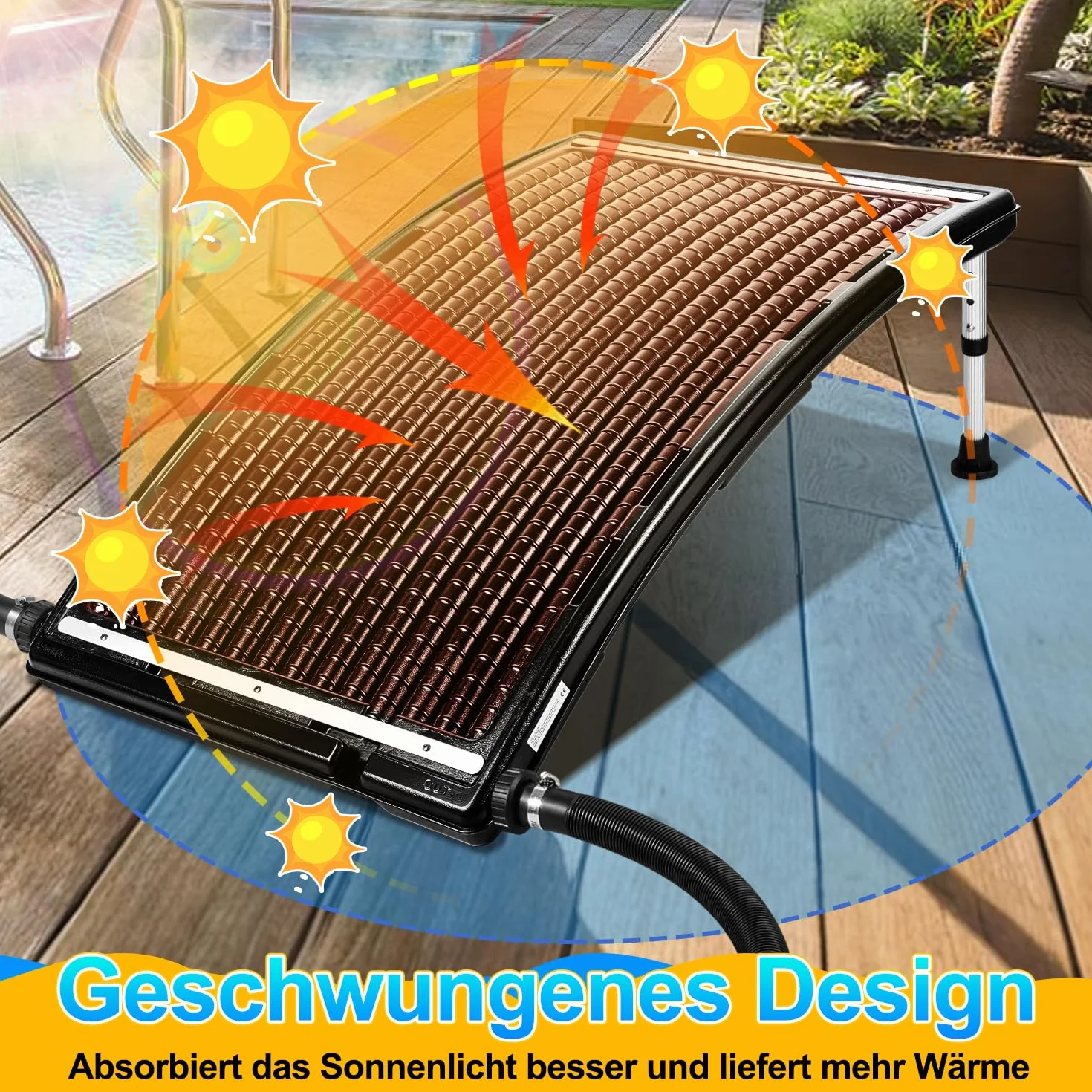 Chauffage Solaire pour Piscine 113 x 69 x 35 cm