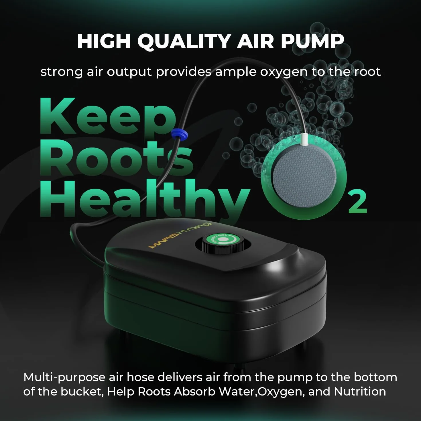 Mars Hydro Système de Culture Hydroponique DWC 5 Gallons Pompe à Air 8W Kit 2 Seaux