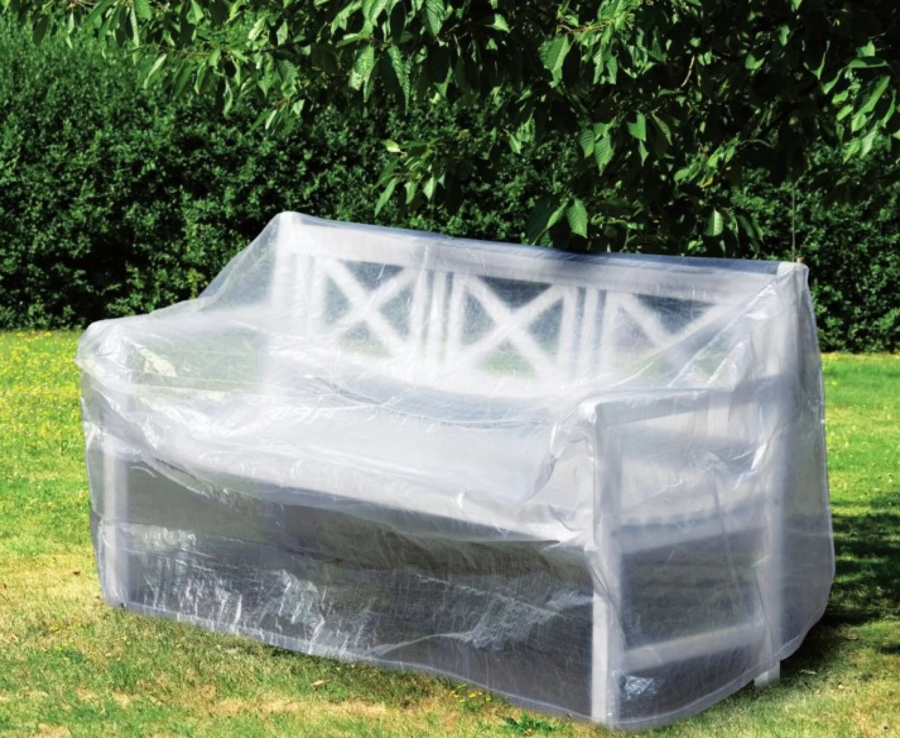 Westerholt Housse de protection pour banc de jardin 160 x 80 x 75 cm Transparent