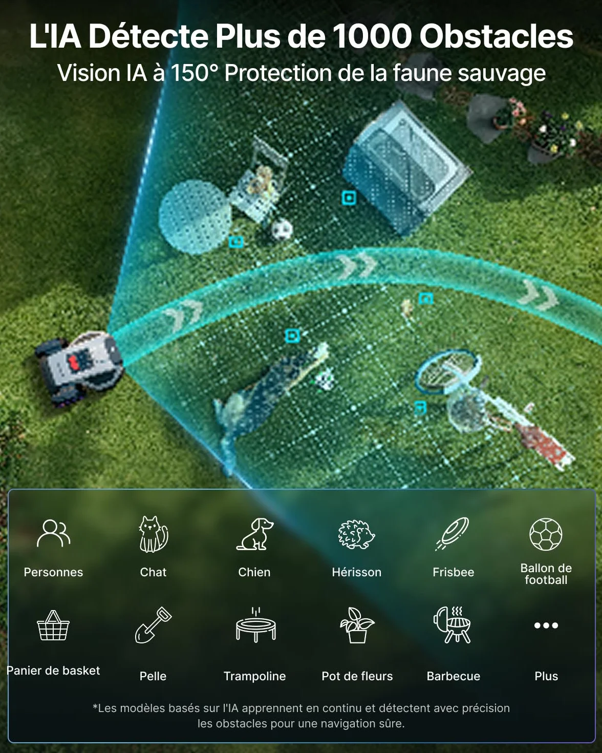 ANTHBOT M5 Robot Tondeuse 500-700㎡ 150㎡/h NetRTK 4G Cartographie Automatique Double Vision IA Gestion Multi-Zones APP Control 3-7CM Réglage Hauteur