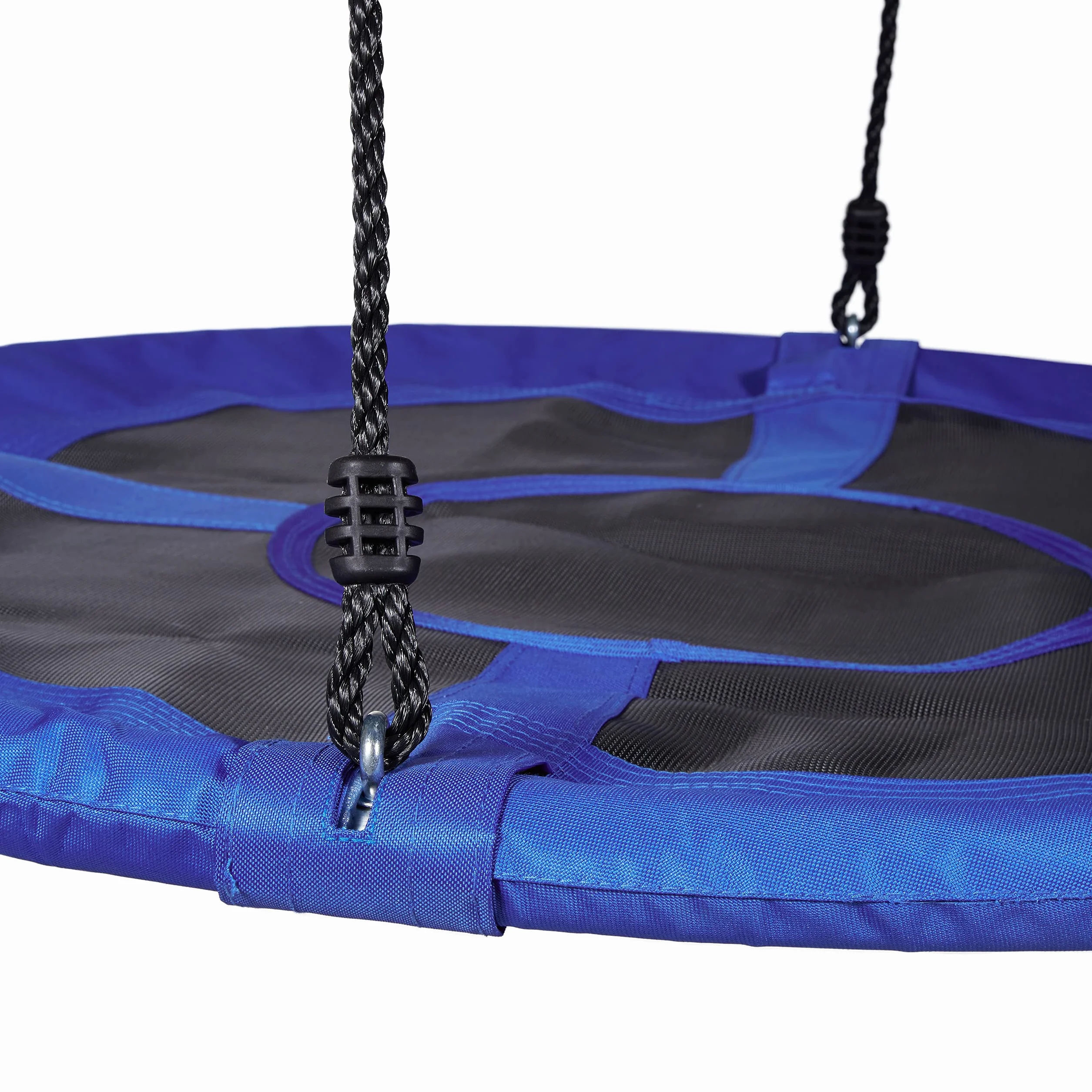 Relaxdays Balançoire nid d'oiseau rond Bleu foncé 100 x 100 x 145 cm