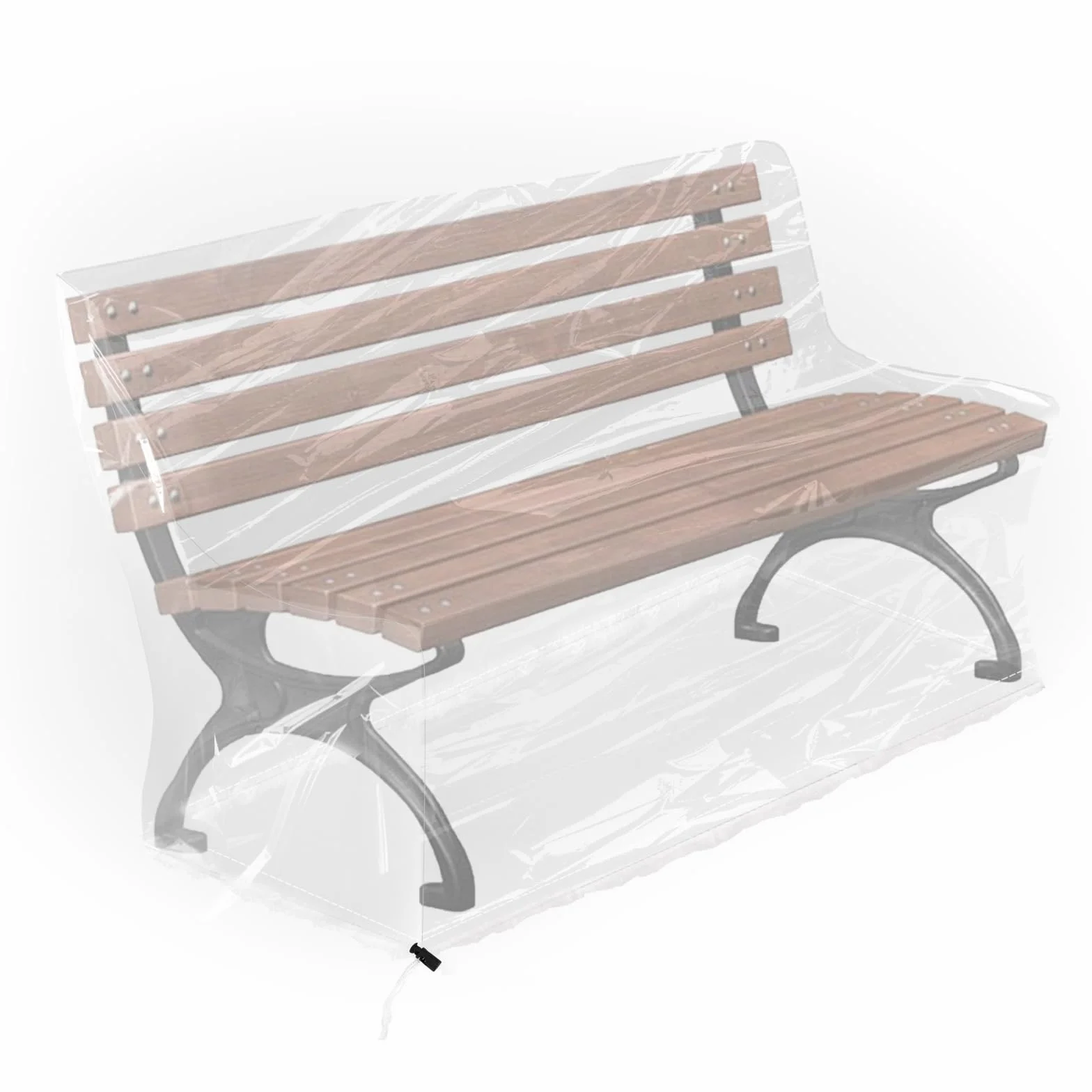 Housse de protection pour banc de jardin 160x80x75 cm transparente imperméable