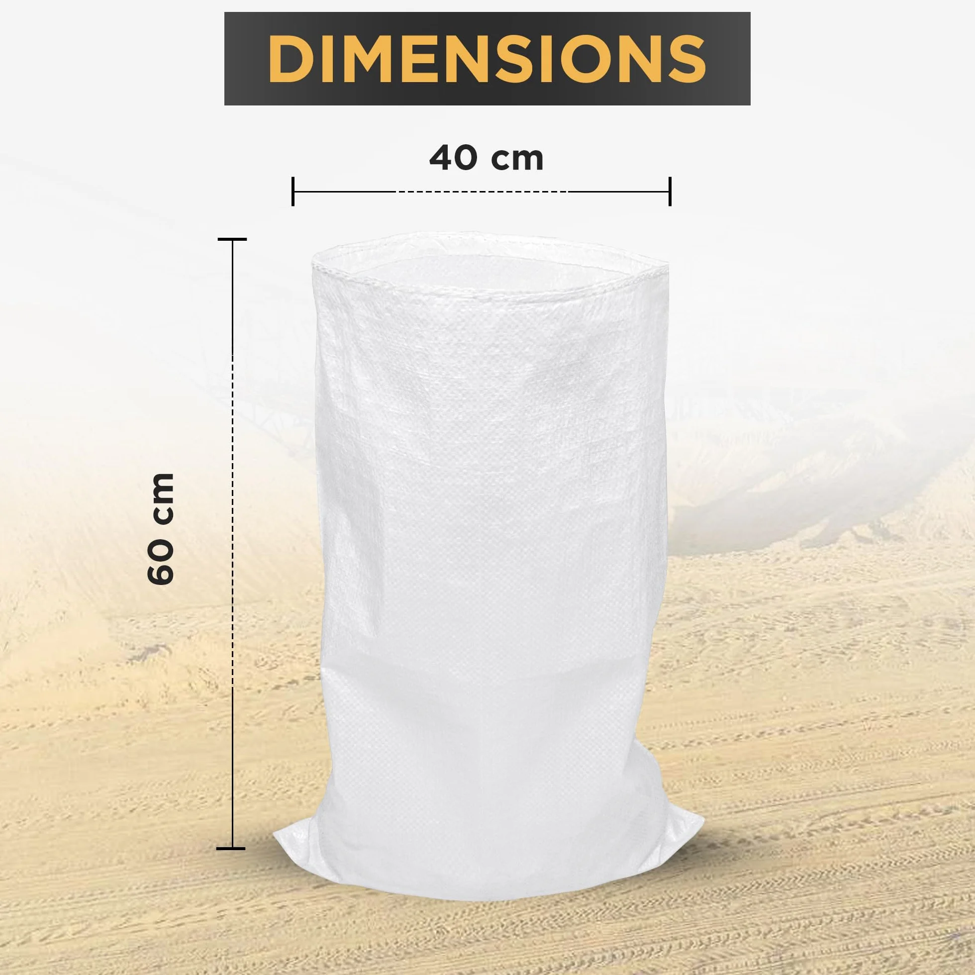 Sac à Gravats 40 x 60 cm 20 kg Polypropylène 20 Unités