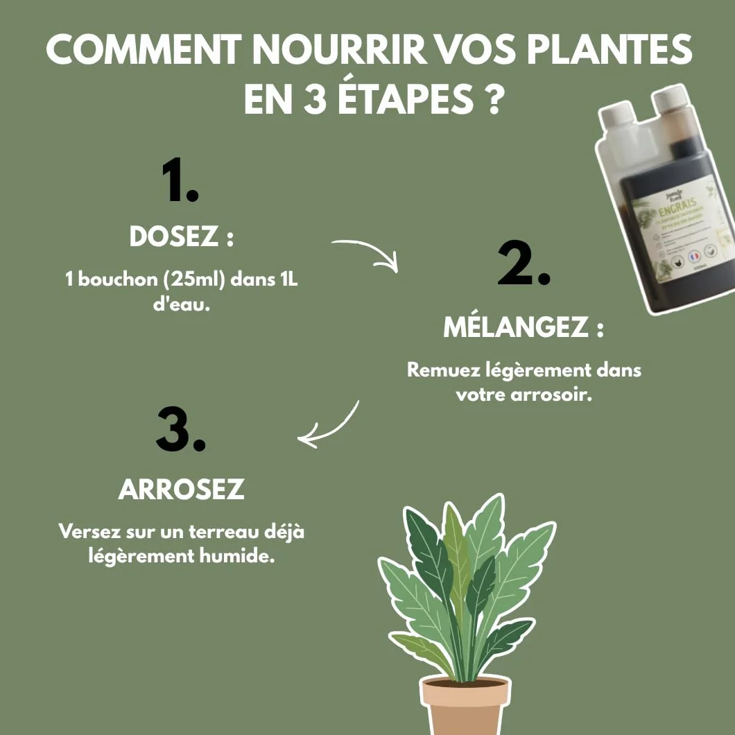Engrais Plantes Vertes Et Rares Liquide 100% Naturel Made In France
