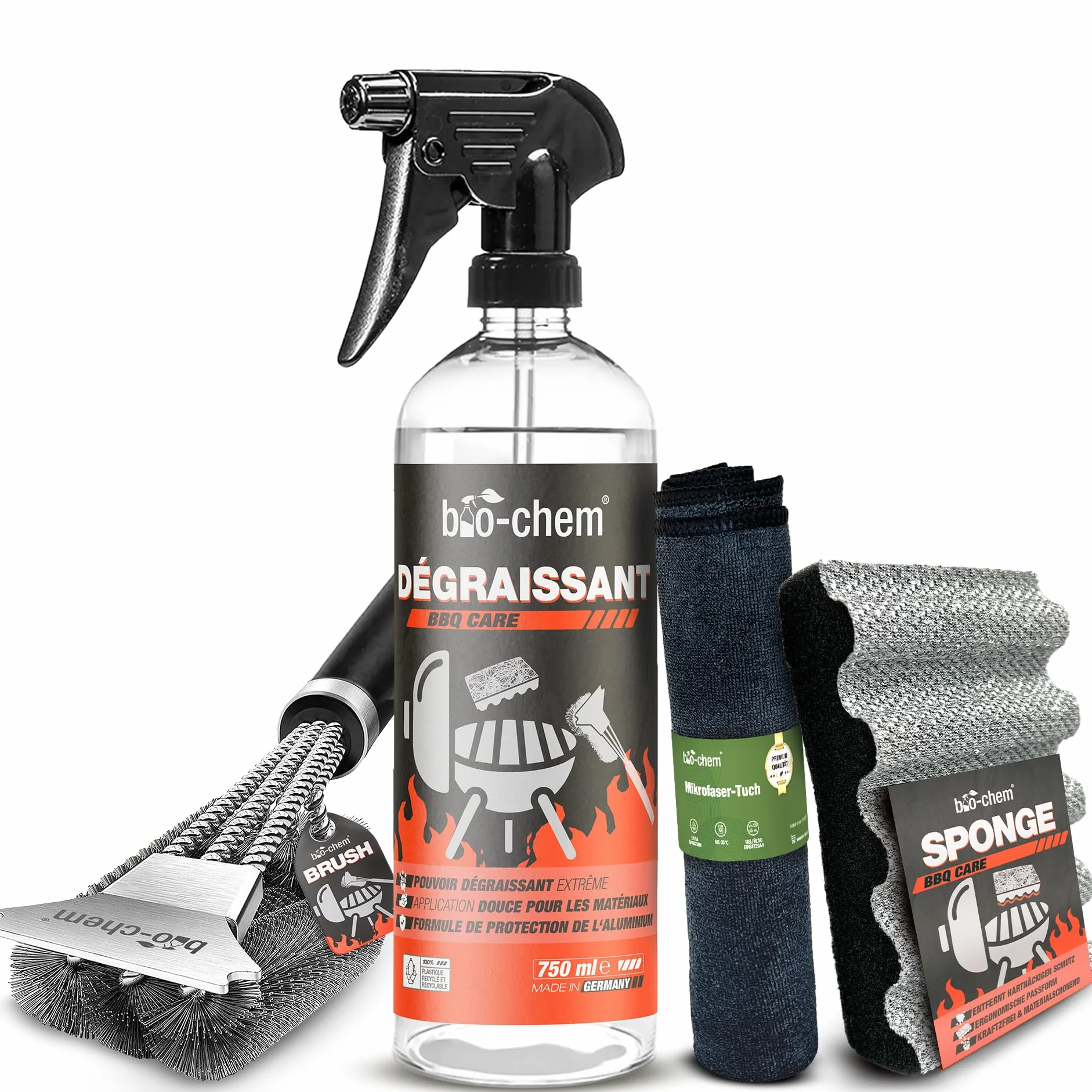 Spray nettoyant pour barbecues 0,75L - Dégraissant prêt à l'emploi pour plancha et grille barbecue