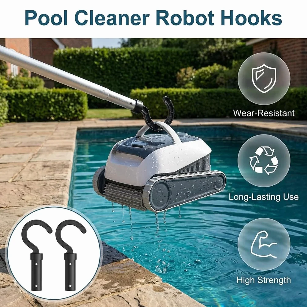 Universal Crochet Robot Piscine, Crochets pour Robots Nettoyeur de Piscines, Perches Télescopiques Accessoire