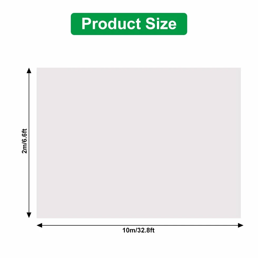 Bâche de Rechange pour Serre de Jardin 2x10M Transparente Polyéthylène Résistance aux UV