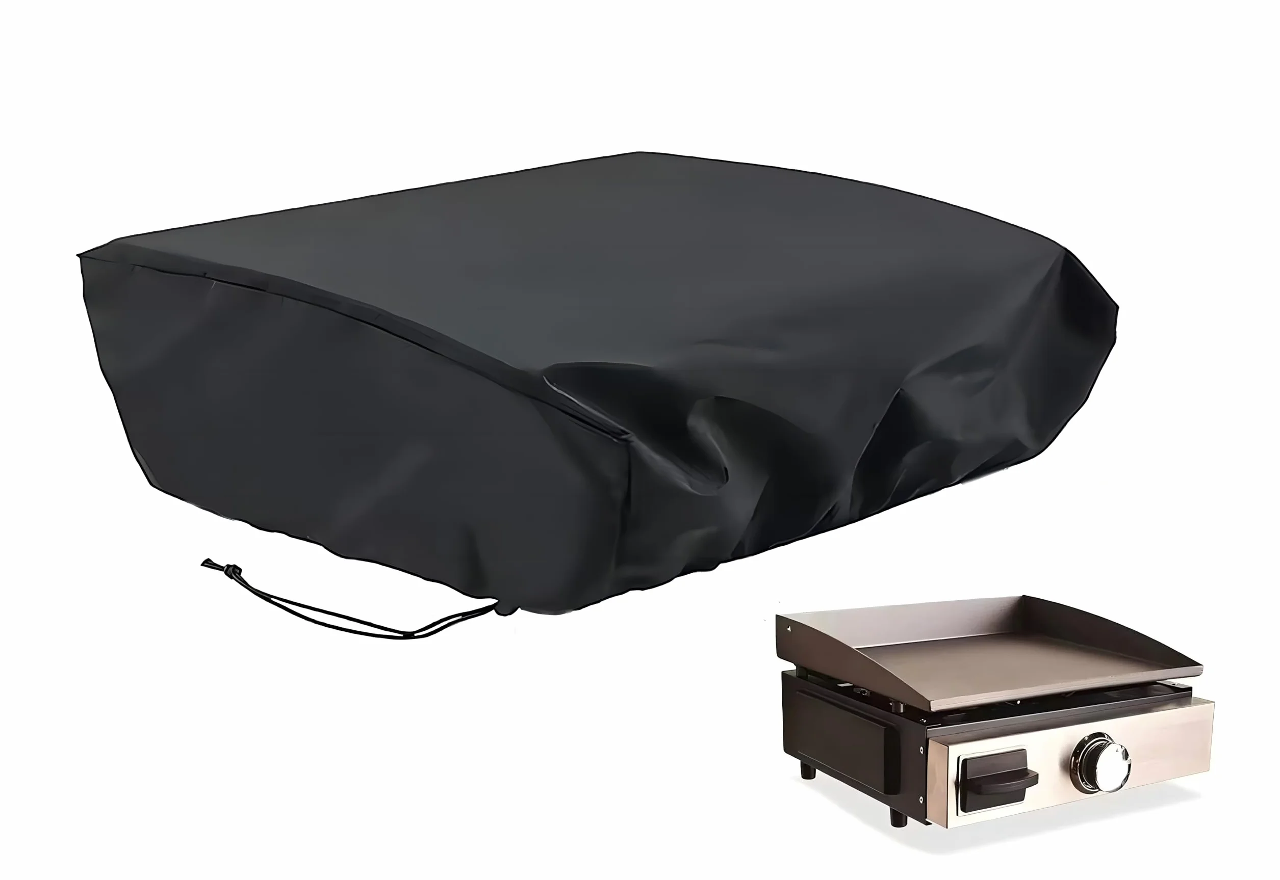 Housse de Protection pour Plancha en Tissu Oxford 420D 65×60×25 cm Imperméable Anti-UV Anti-poussière Noir
