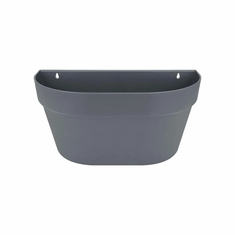 Elho Loft Urban Mural 40 Planteur Balcon Extérieur Ø 39.3 x H 18.8 cm Blanc