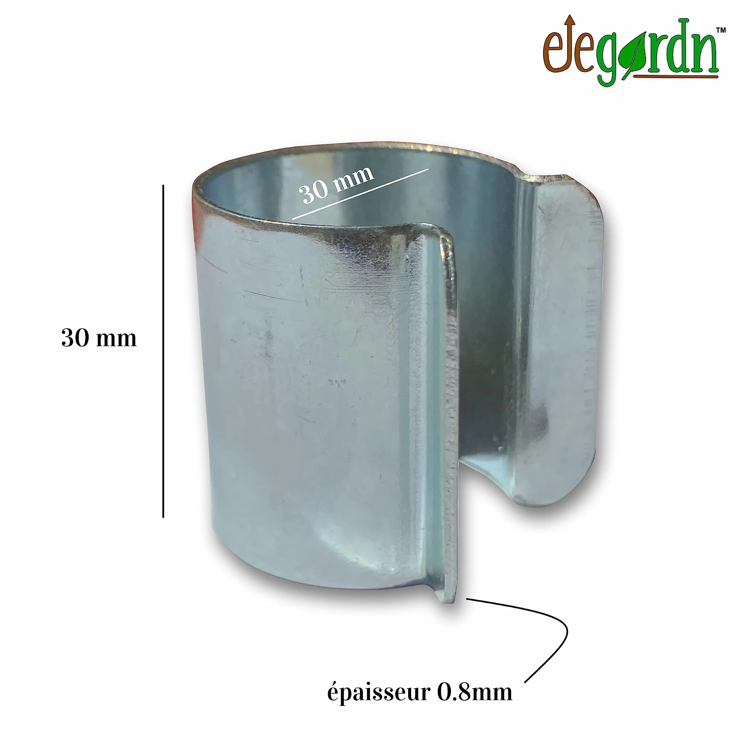 Elegardn Lot de 20 Clips pour Serre 30mm x 30mm Métal Revêtement Zinc