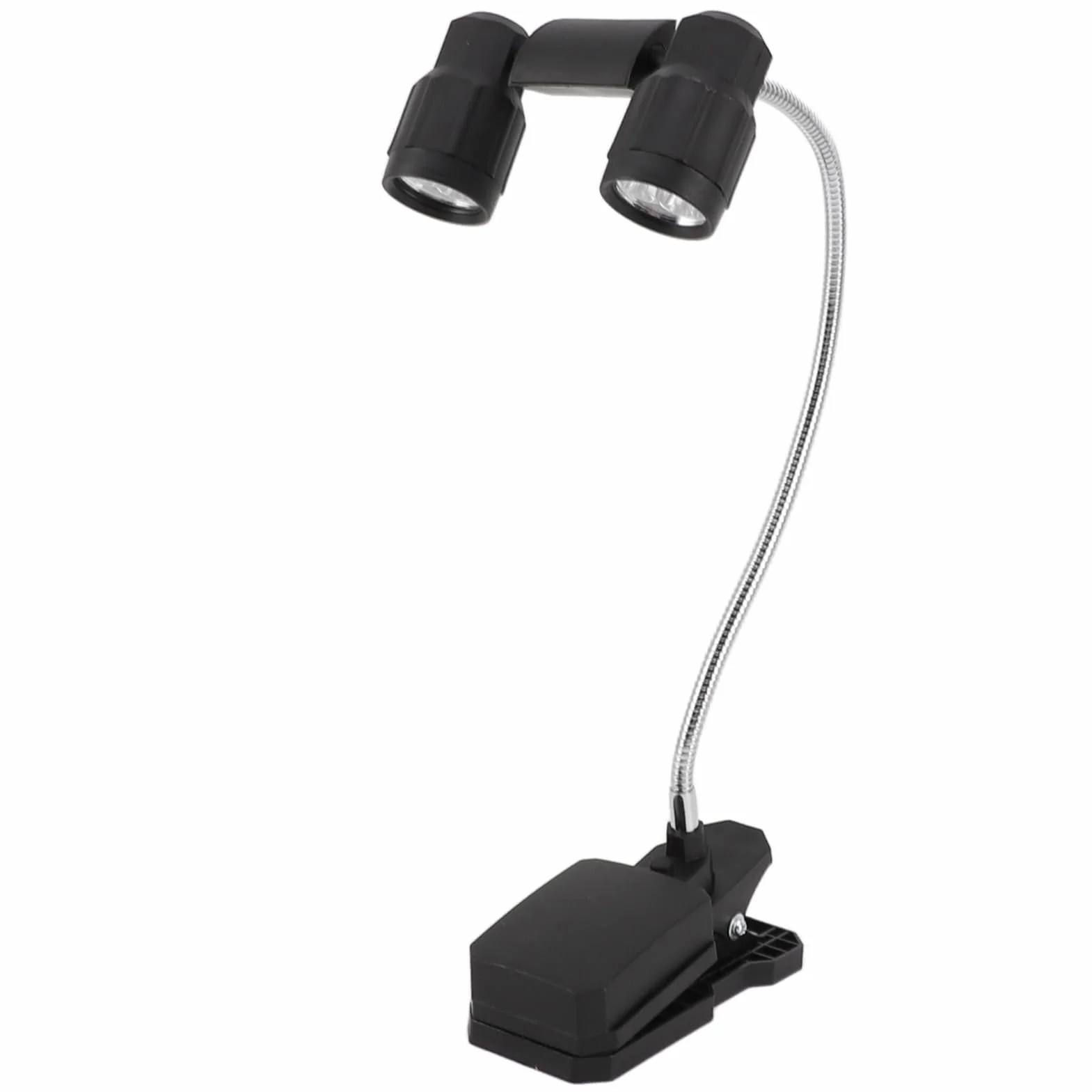 Lampe de Barbecue à Pince LED Double Tête, Lumière Flexible 360° pour Extérieur