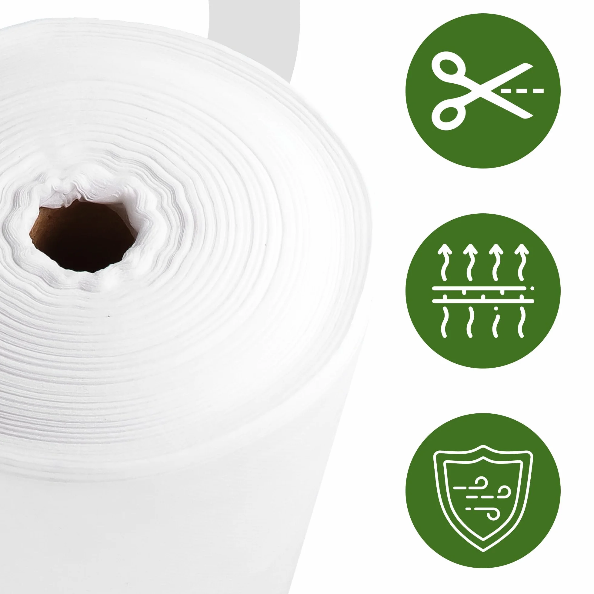 Voile Horticole Protection des Plantes 1,1 x 100m 17g Blanc Couverture Anti Insecte Jardin