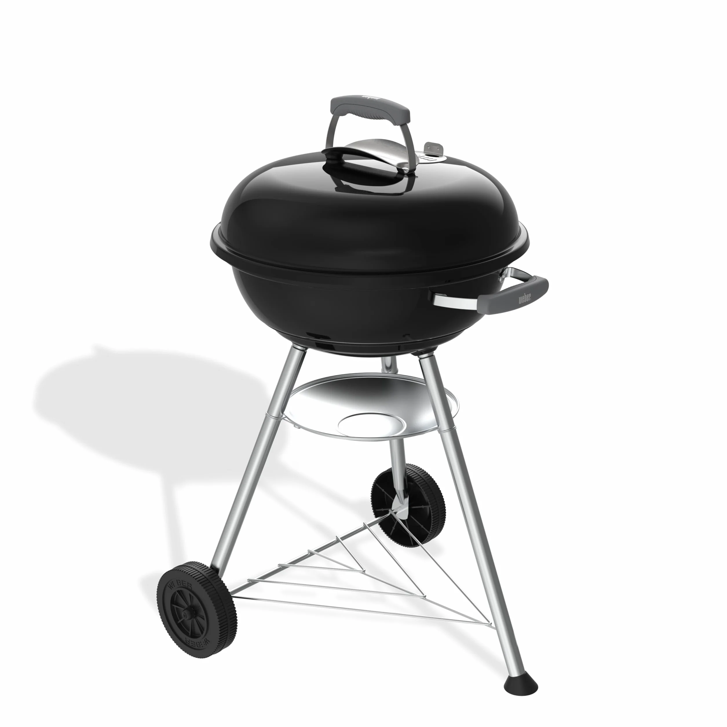 Weber Compact Kettle barbecue à charbon 47 cm, support et roues, noir