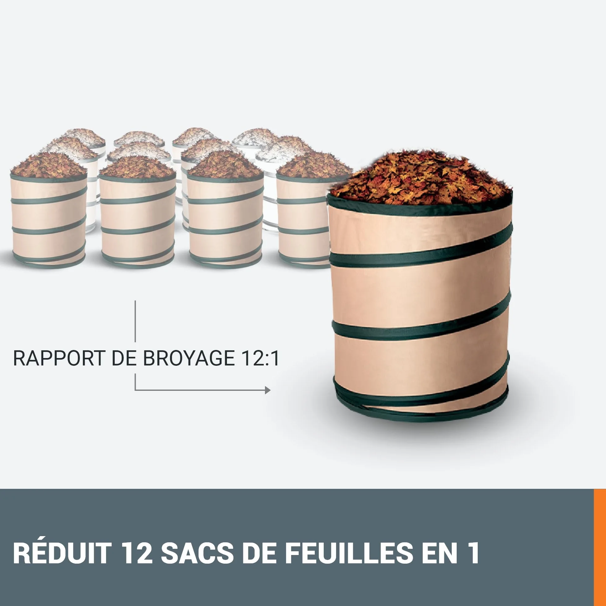 WORX Aspirateur-Souffleur sans Fil Brushless 40V WG583E.9 335km/h 2 Modes avec Harnais et Sac
