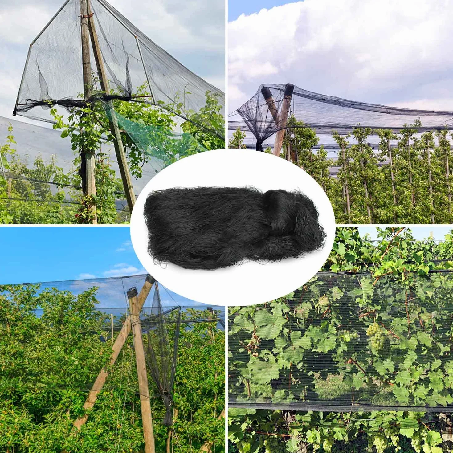 Filet Protection Oiseaux 5 x 15m Anti Pigeon Réutilisable pour Volière Poulailler