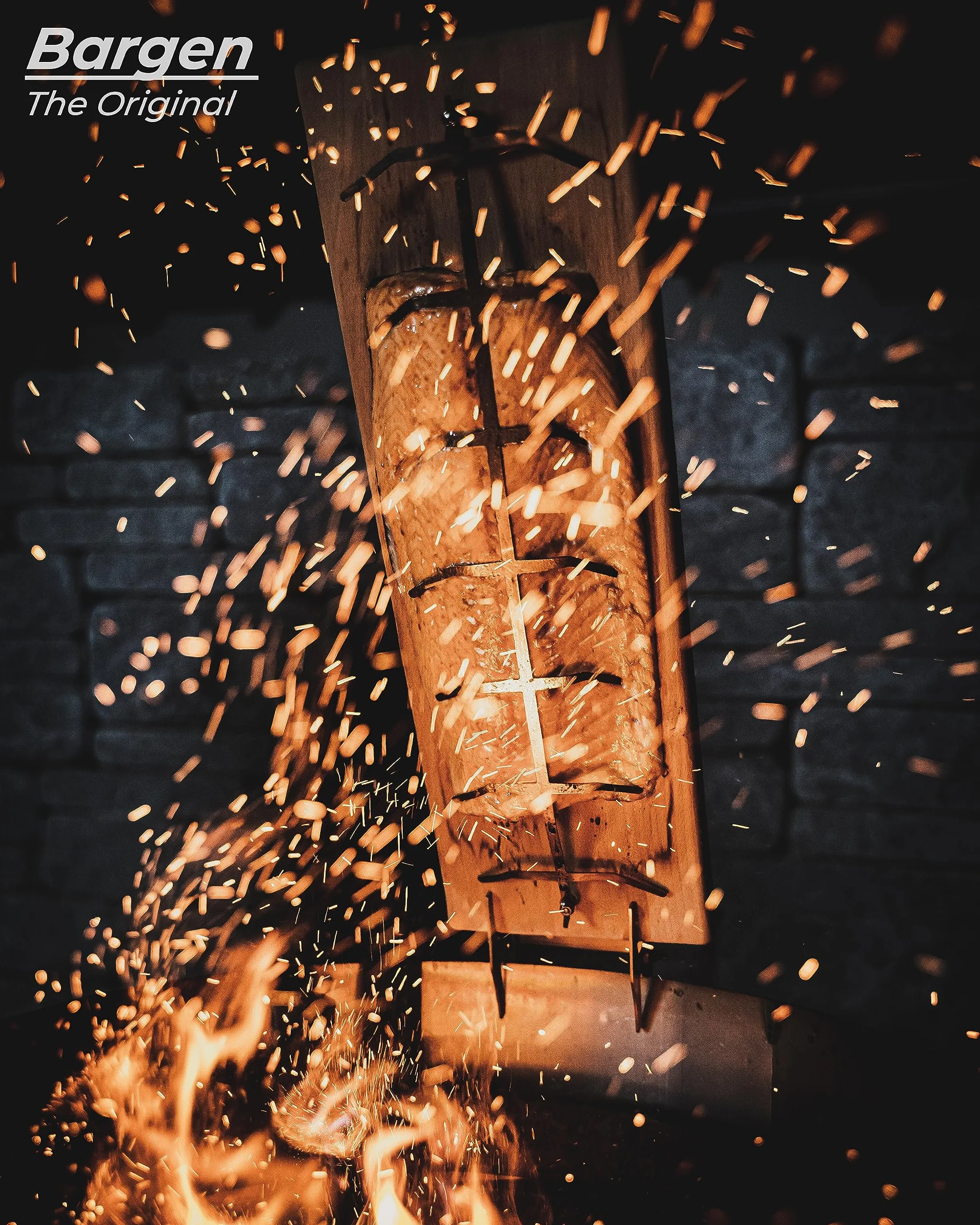 Bargen Premium Planche à Saumon en Hêtre pour Fumer ou Griller avec Support Stable