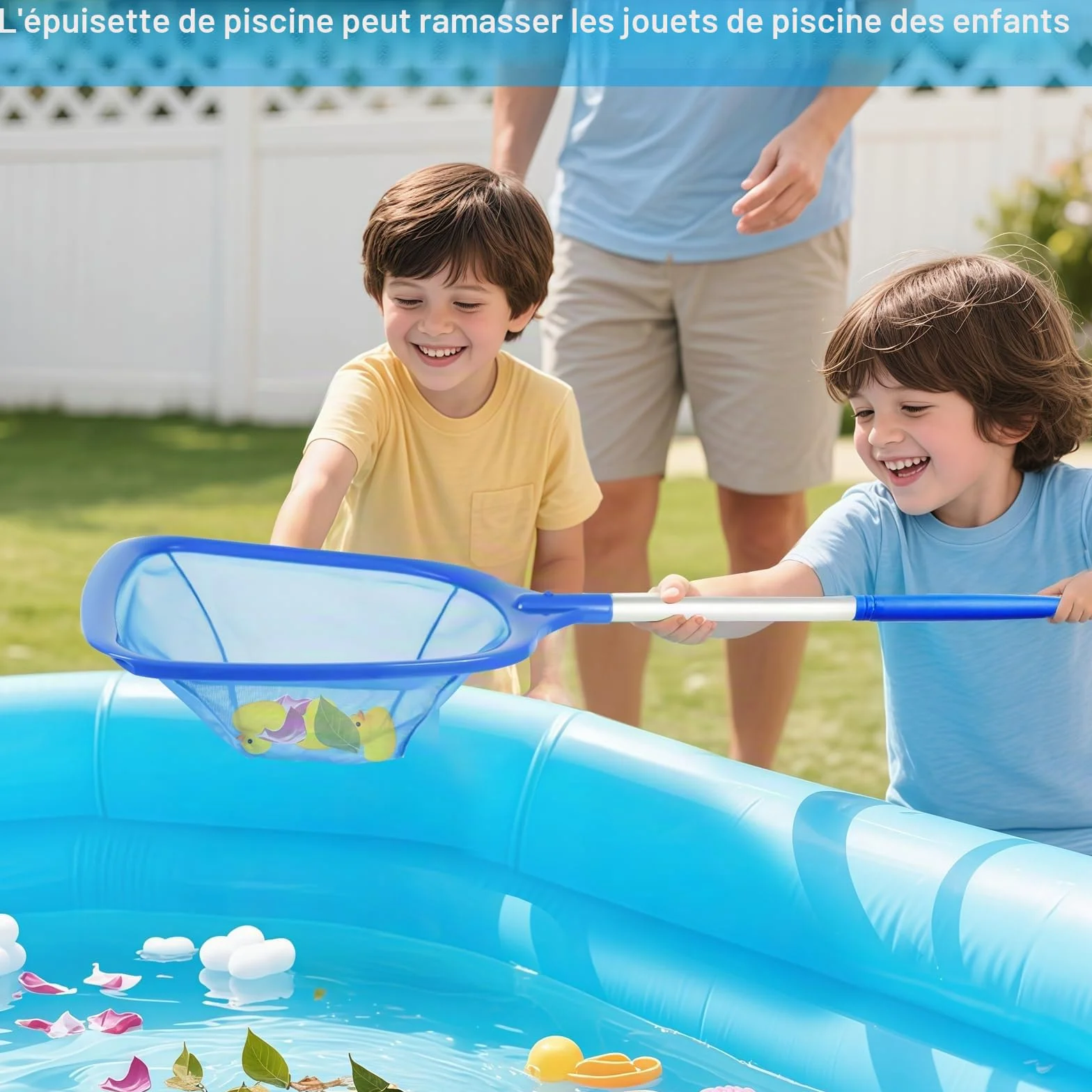 KGC Épuisette de Piscine avec Poignée Réglable - Mailles Ultra Fines pour Piscines Hors-Sol