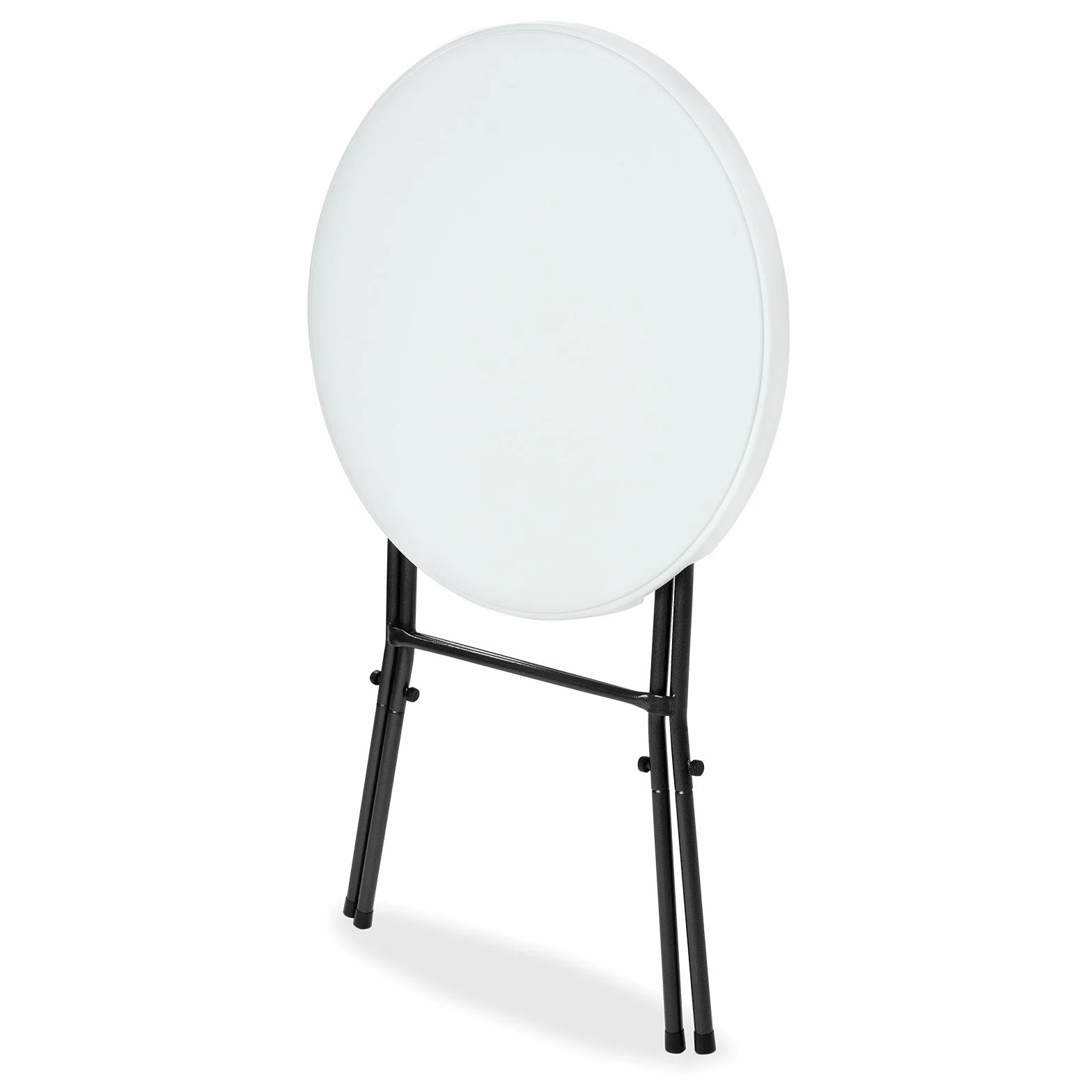 Casaria Table Haute de Bar Pliante Mange-Debout Ø 72 cm Blanc Hauteur 110 cm