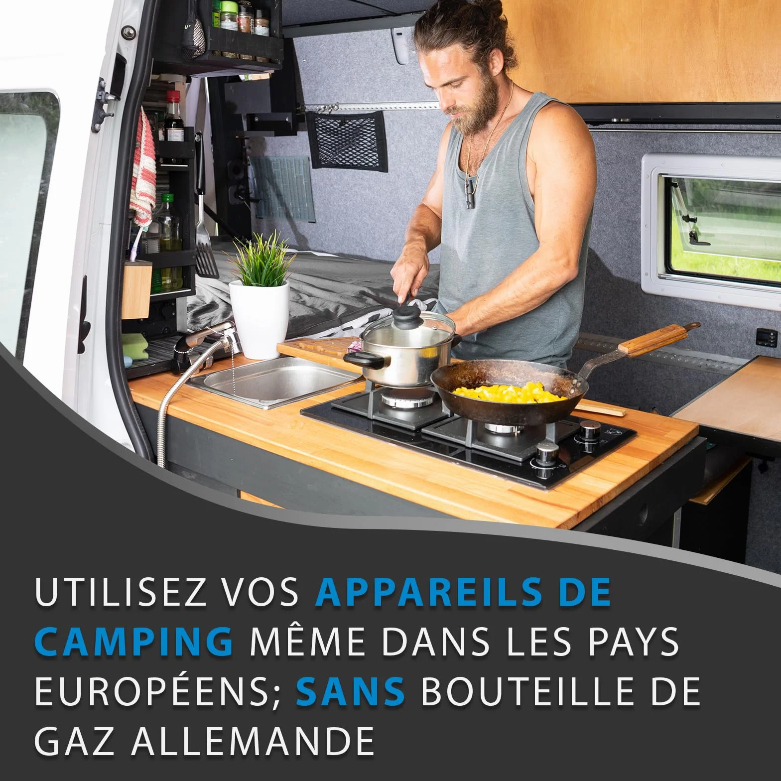 PELMOS Raccord Gaz 4 Pièces Adaptateurs Bouteille de Gaz Europe Adaptateur Gaz Vannes Pression