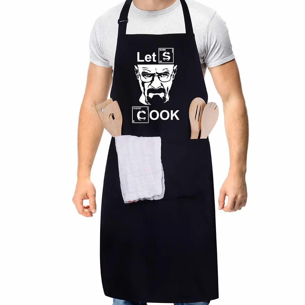 Tablier de Cuisine Étanche Réglable Homme avec Poches 70x80 cm