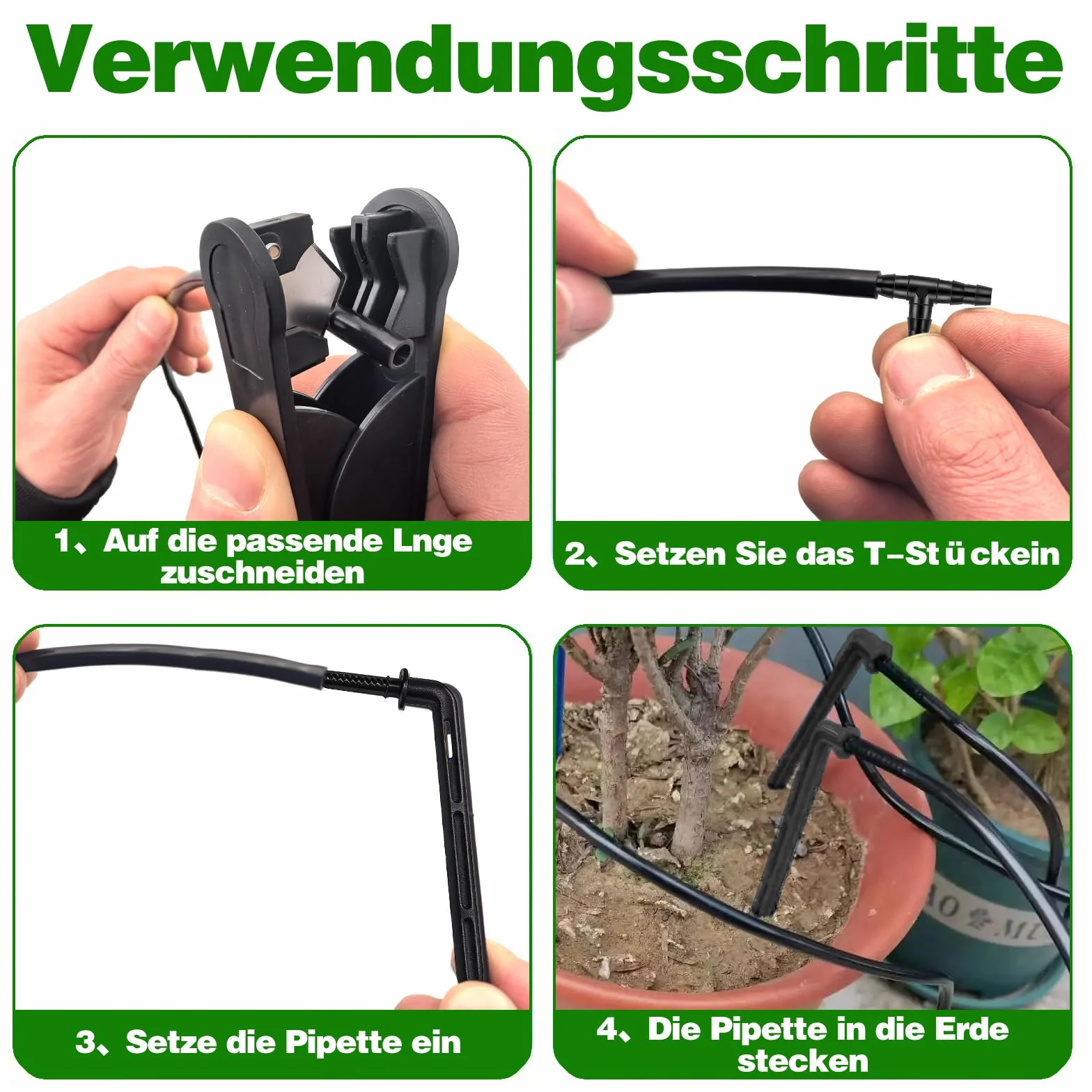Automatic Irrigation System Micro Hose 4/7mm 40m Drip Irrigation Hose Agriculture Kit with Connectors and Drippers