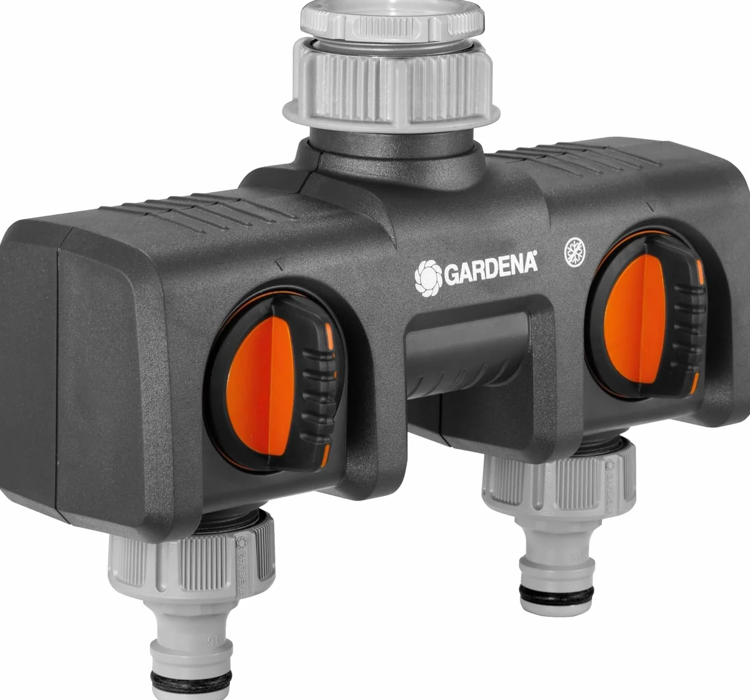 GARDENA Distributeur 2 voies 8193-20, raccord robinet, débit réglable et verrouillable