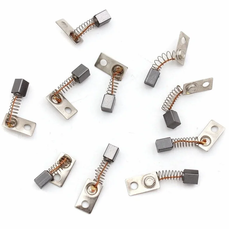 FACAIIO Lot de 10 balais de charbon pour moteur électrique Saeyang Série 210 102L 105L Haute conductivité 3 x 3 x 4,5 mm