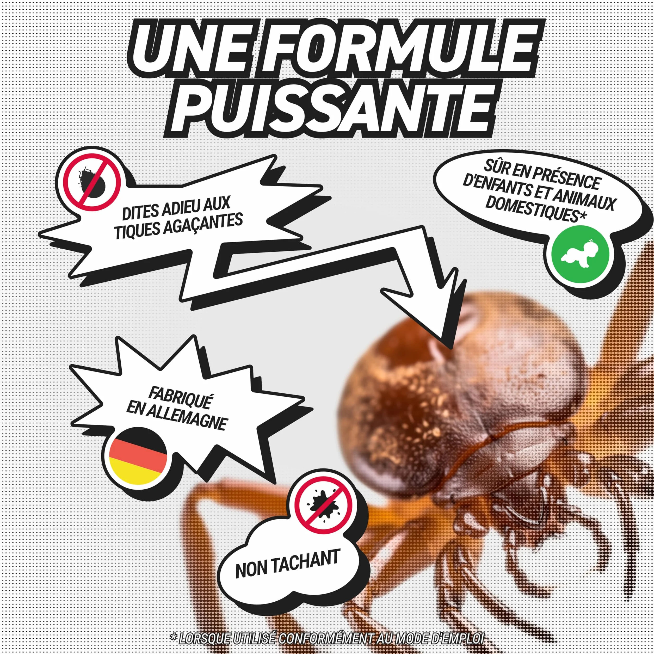 RepellShield® Anti Tique Spray 250ml Protection Cutanée Textile Non Tachant Usage Intérieur Extérieur Huiles Essentielles