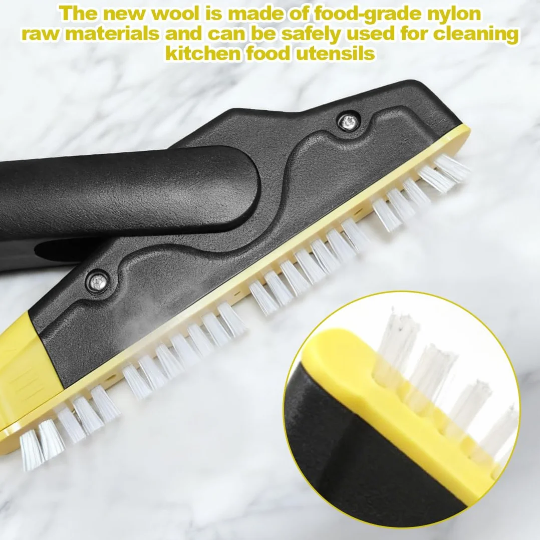 Brosse XXL pour Kärcher pour Joints, Accessoire Vapeur, Idéal pour Le Nettoyage Joints de Salle de Bain et Cuisine, Brosse Grand Format pour Joints, pour Nettoyage des Joints de Carrelage en Ciment