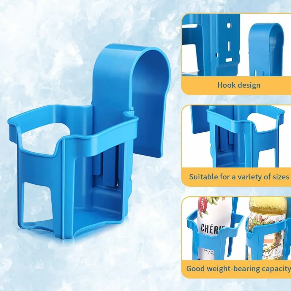 Porte Gobelet Piscine 2 Pièces Détachable Accessoire Hors Sol pour Boissons Fêtes D'été