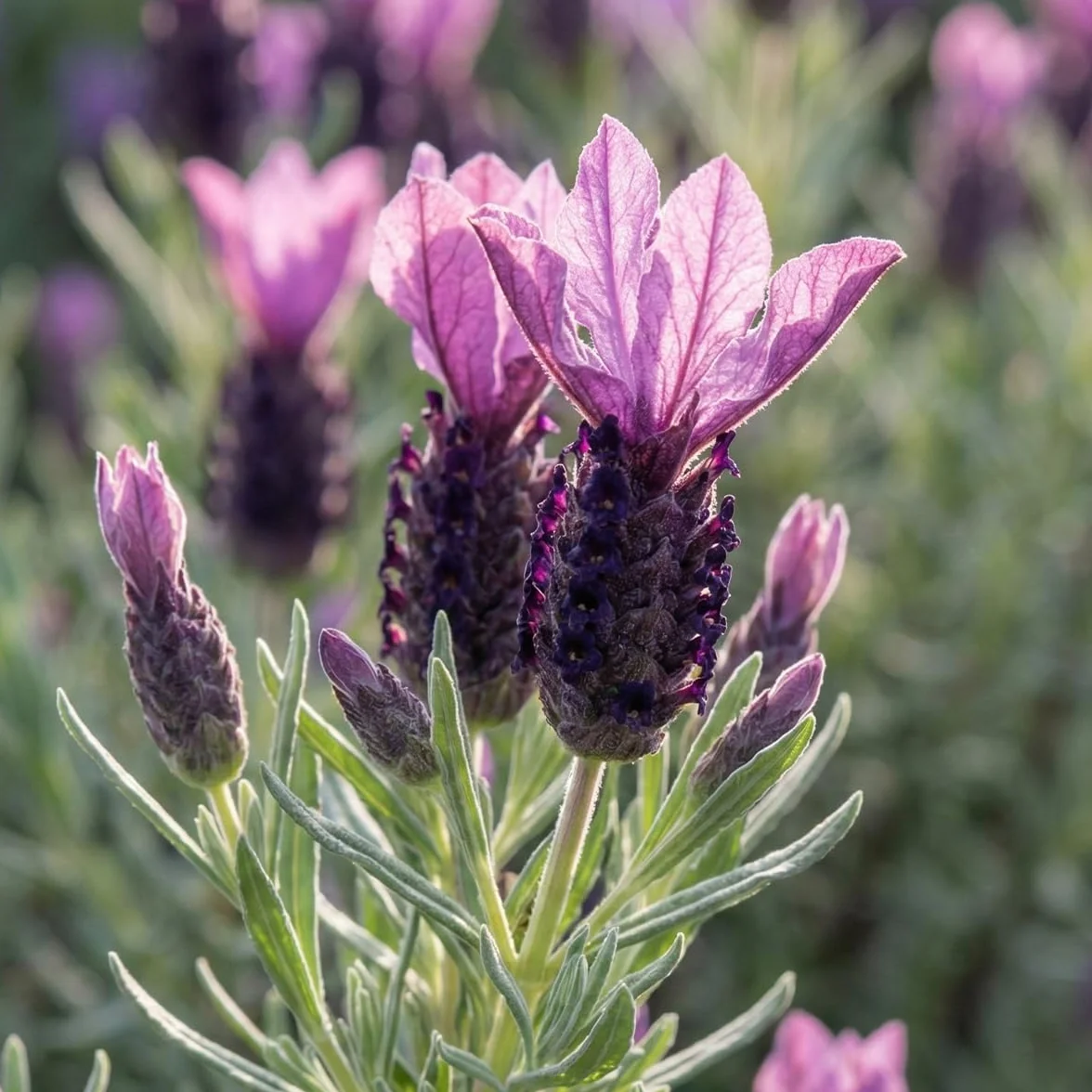 Bloomique Lavandula Stoechas Anouk Lavande Papillon Rustique Hauteur 20-25 cm Pot 12 cm