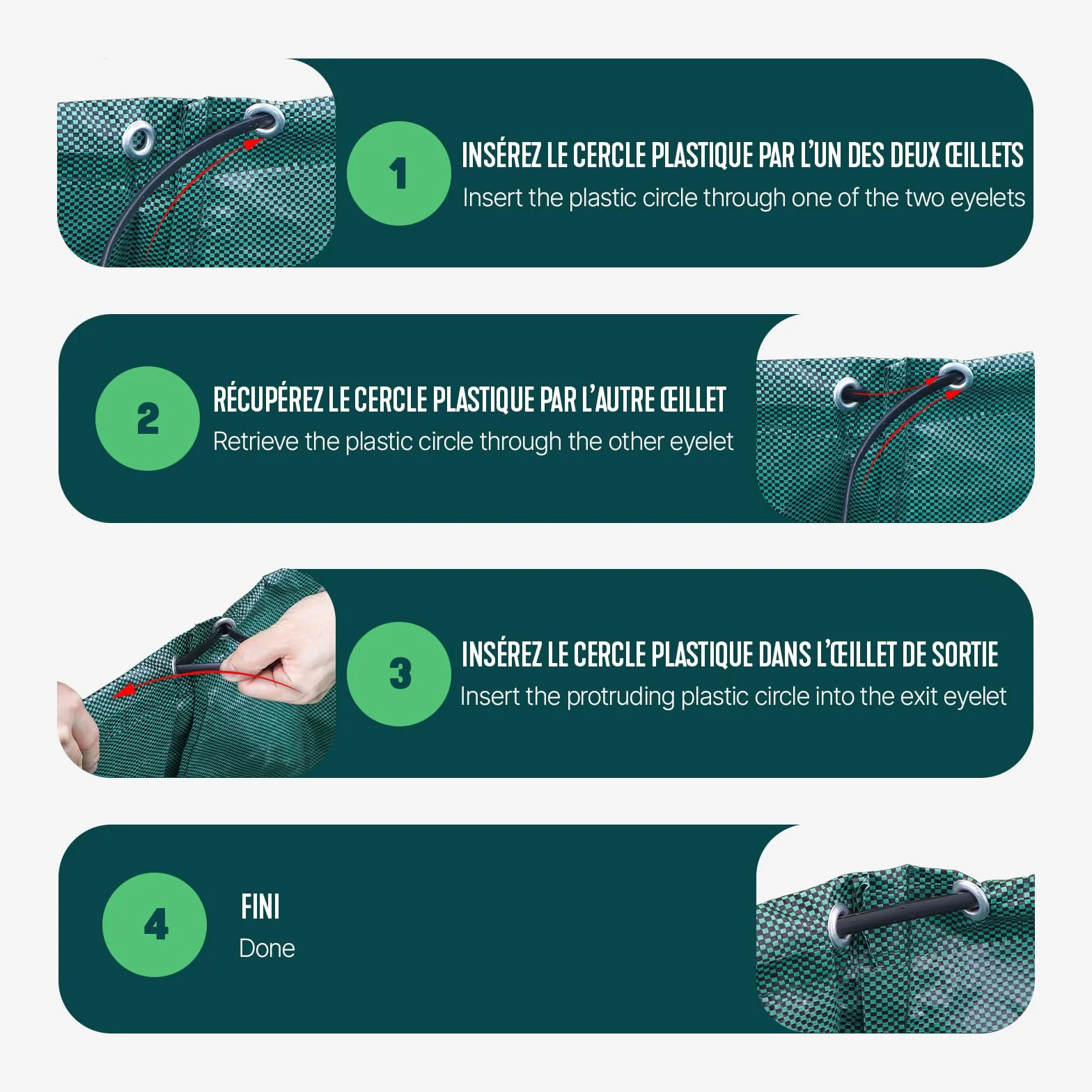 VOUNOT® Sacs à Déchets XXL 272Lx6 Jardin Réutilisables avec Poignées PP Pliables