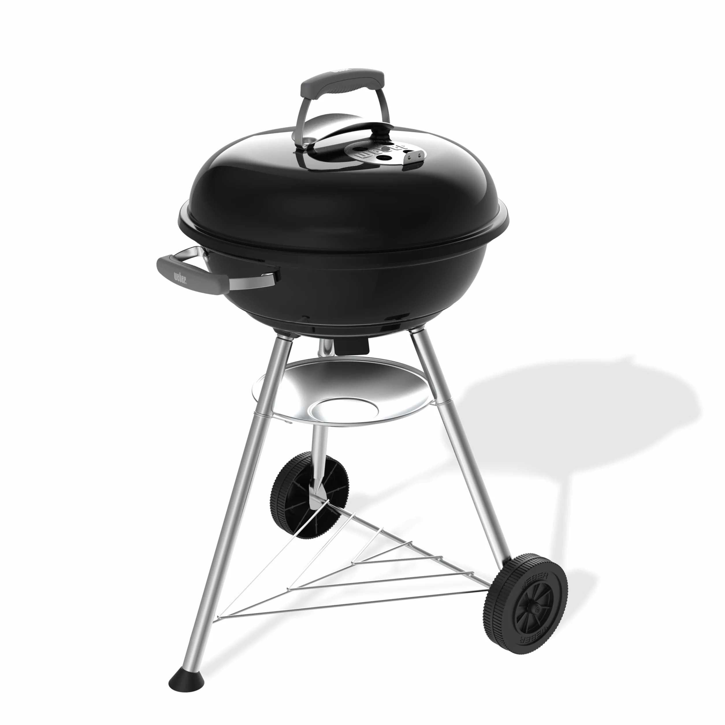 Weber Compact Kettle barbecue à charbon 47 cm, support et roues, noir