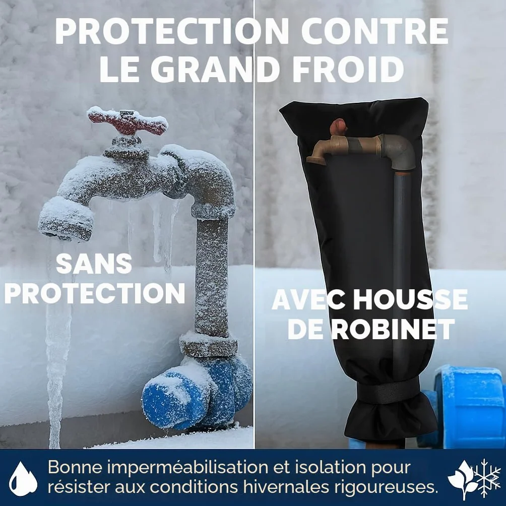 Housse Antigel Robinet Extérieur Imperméable Protection Gel Jardin Couvercle (M)