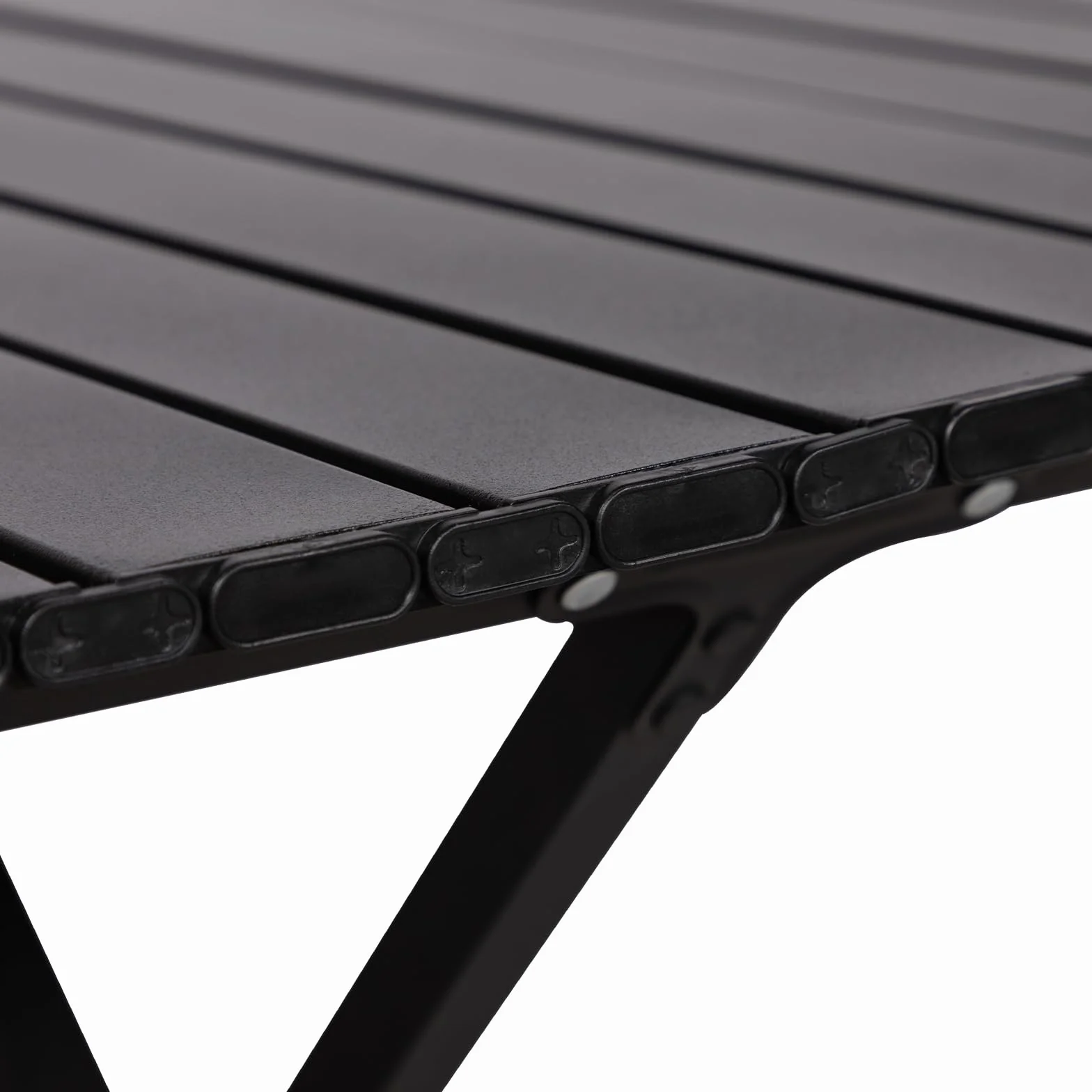 Table de Camping Pliable 89 x 58 cm avec Sac de Transport, Noir, pour 4-6 Personnes