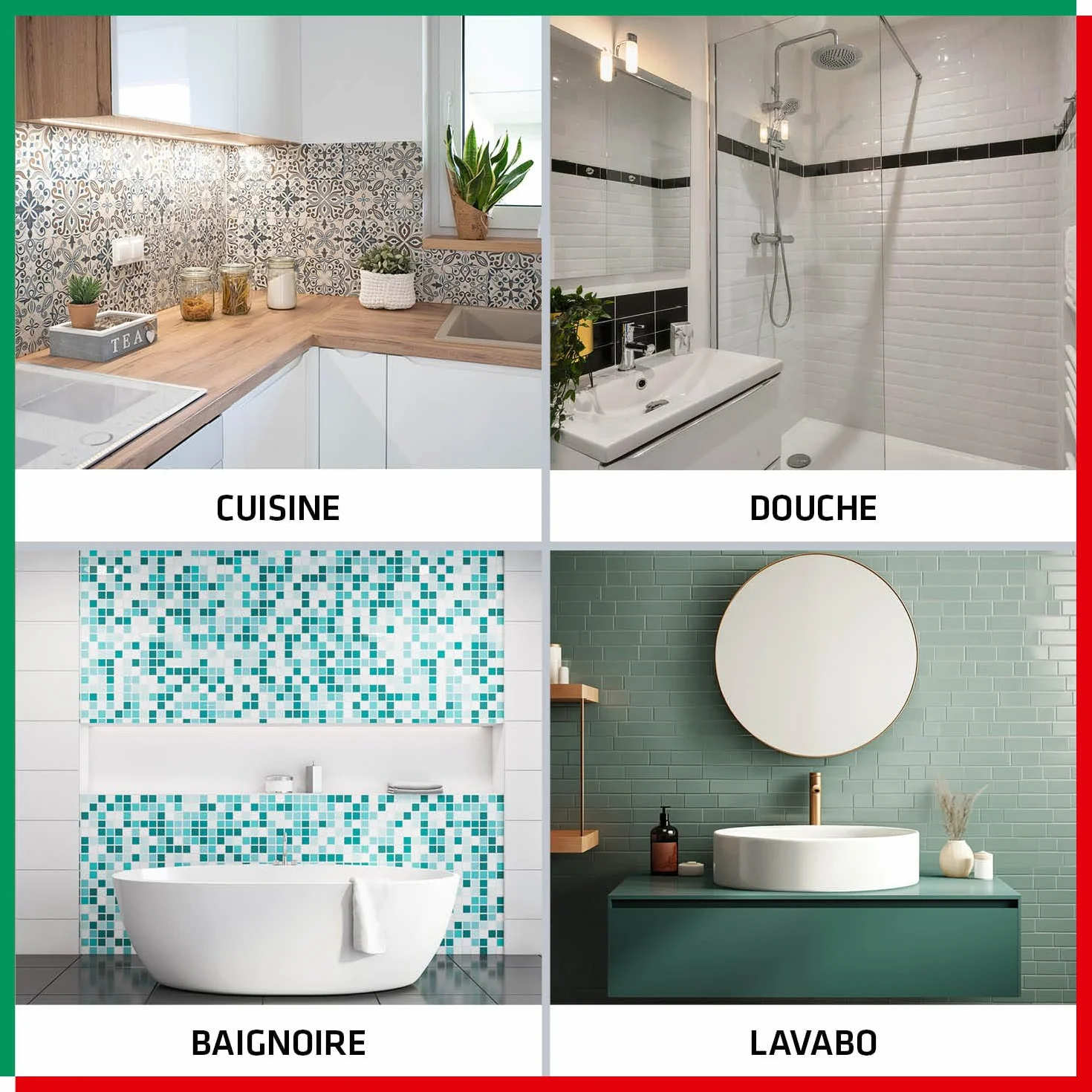 Parexlanko - Colle carrelage et joint en pâte - Colle & Joint 2 en 1 - Blanc - Pour mur intérieur - Spécial pièces humides - Prête à l’emploi - 1,5kg