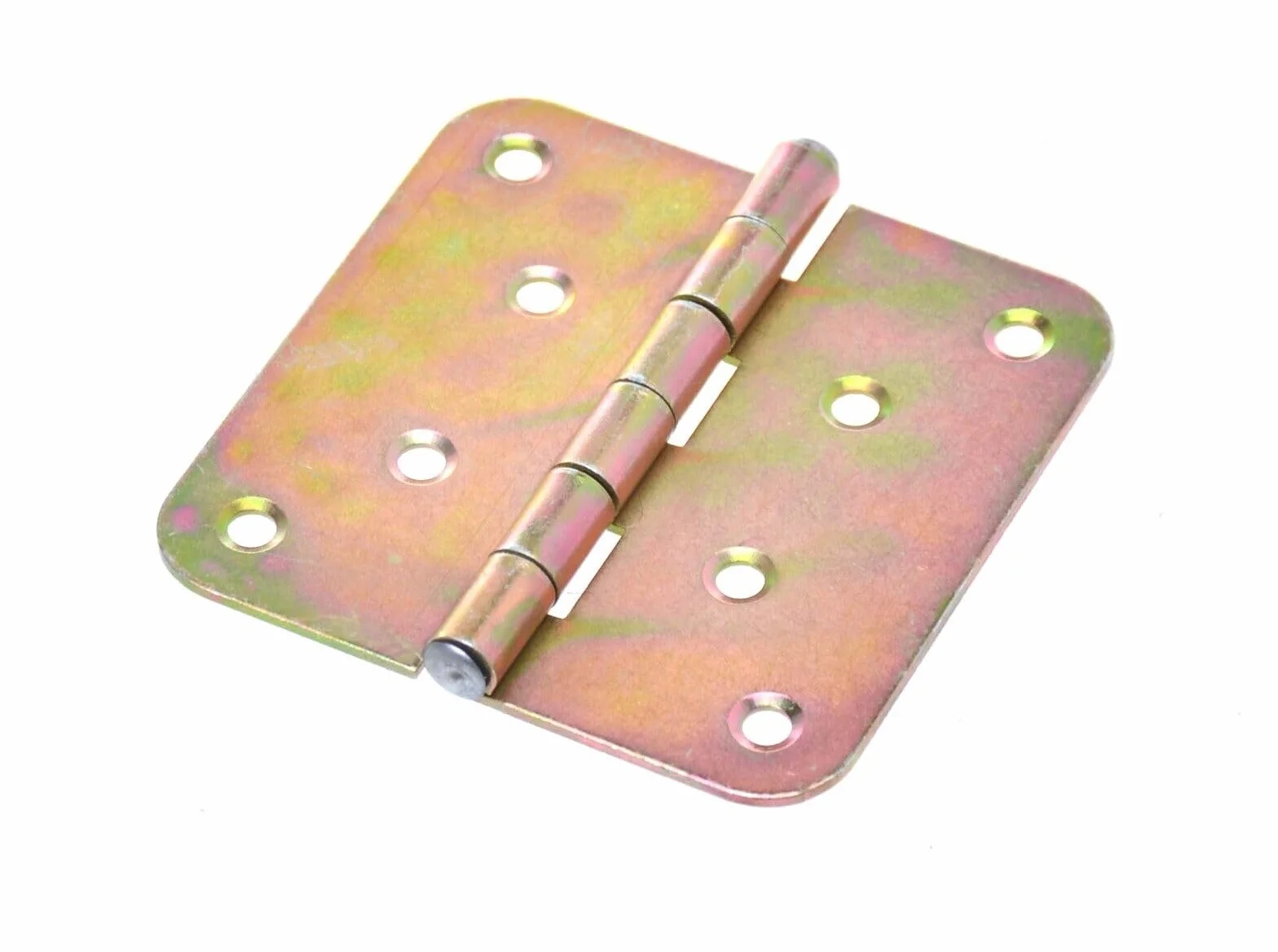 Lot de 2 charnières de porte roulées demi-largeur - Différentes tailles et quantités - Charnière pour meubles de maison (2 pièces, 80 x 80 mm)