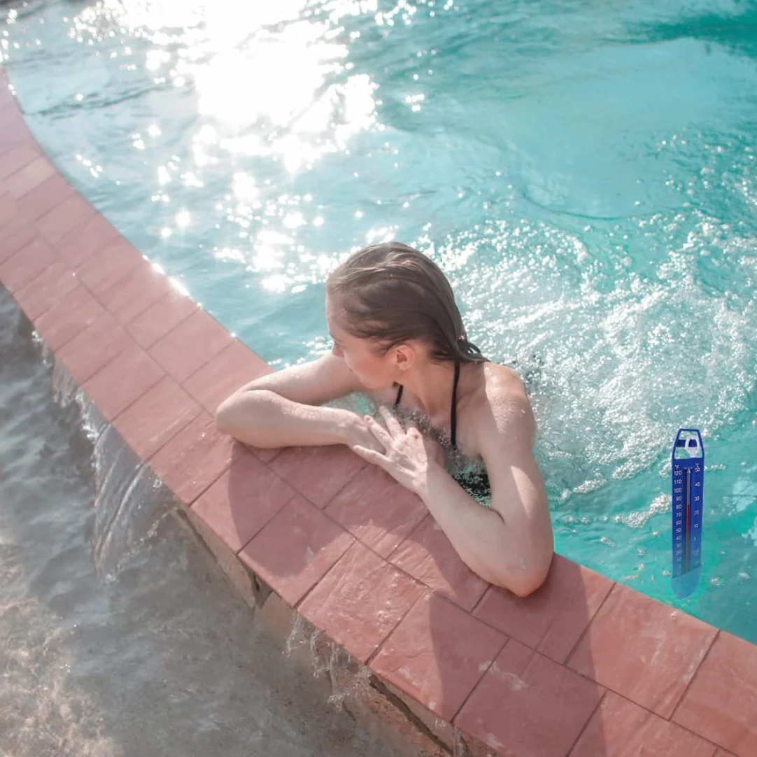 Thermomètre de piscine mesureur de température de l'eau avec cordon incassable