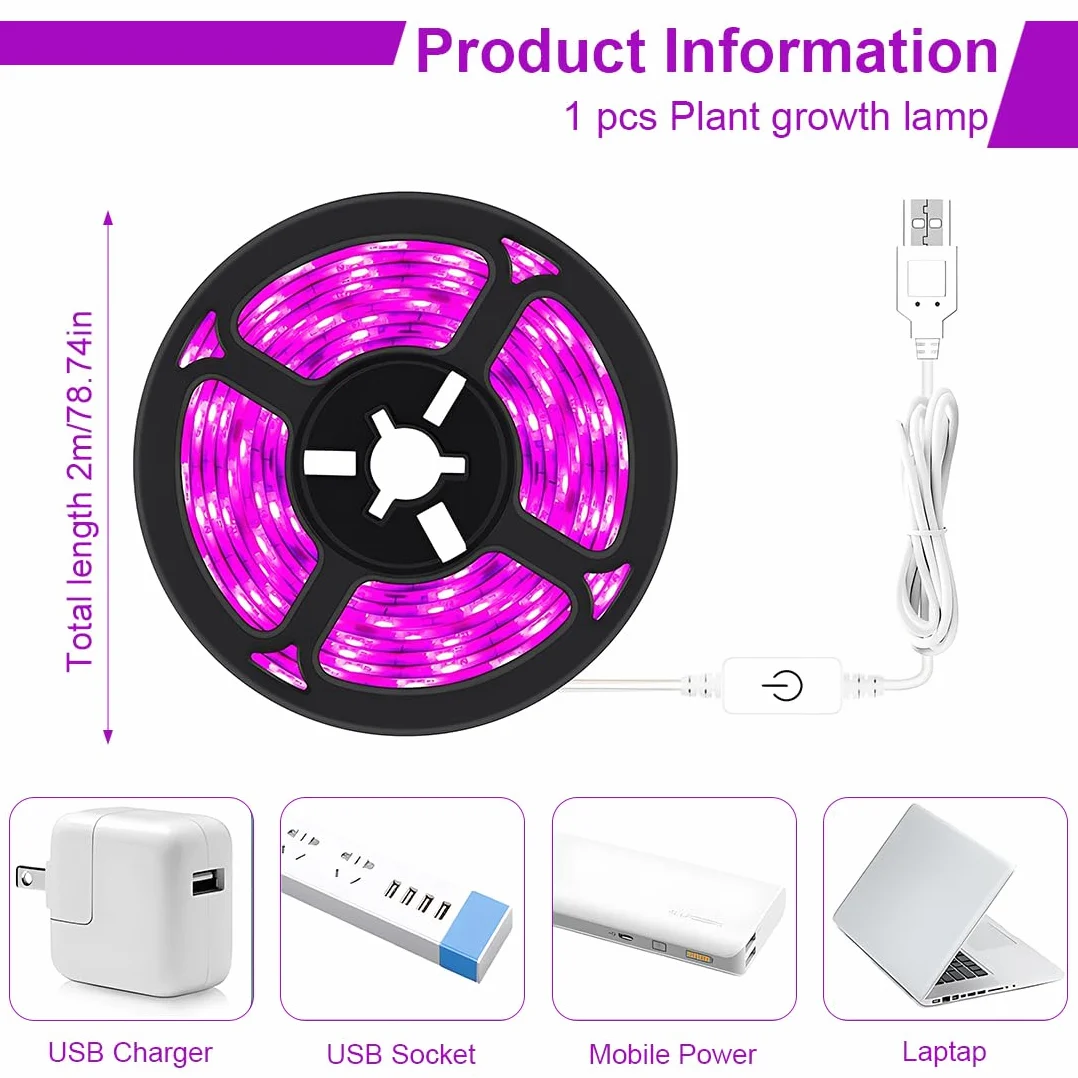 Lampe Plante Interieur LED Grow Light Horticole Hydroponie Serre Culture