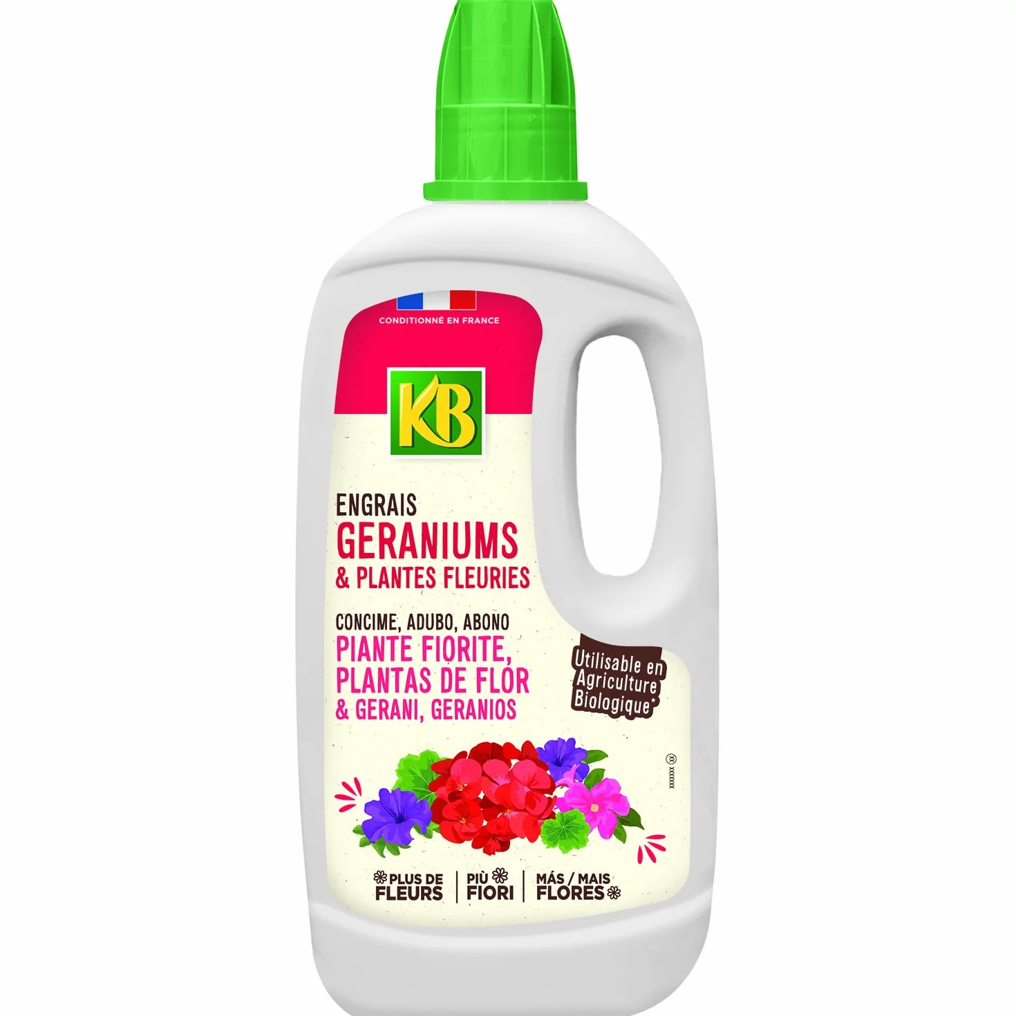 KB engrais géraniums plantes fleuries 1 L