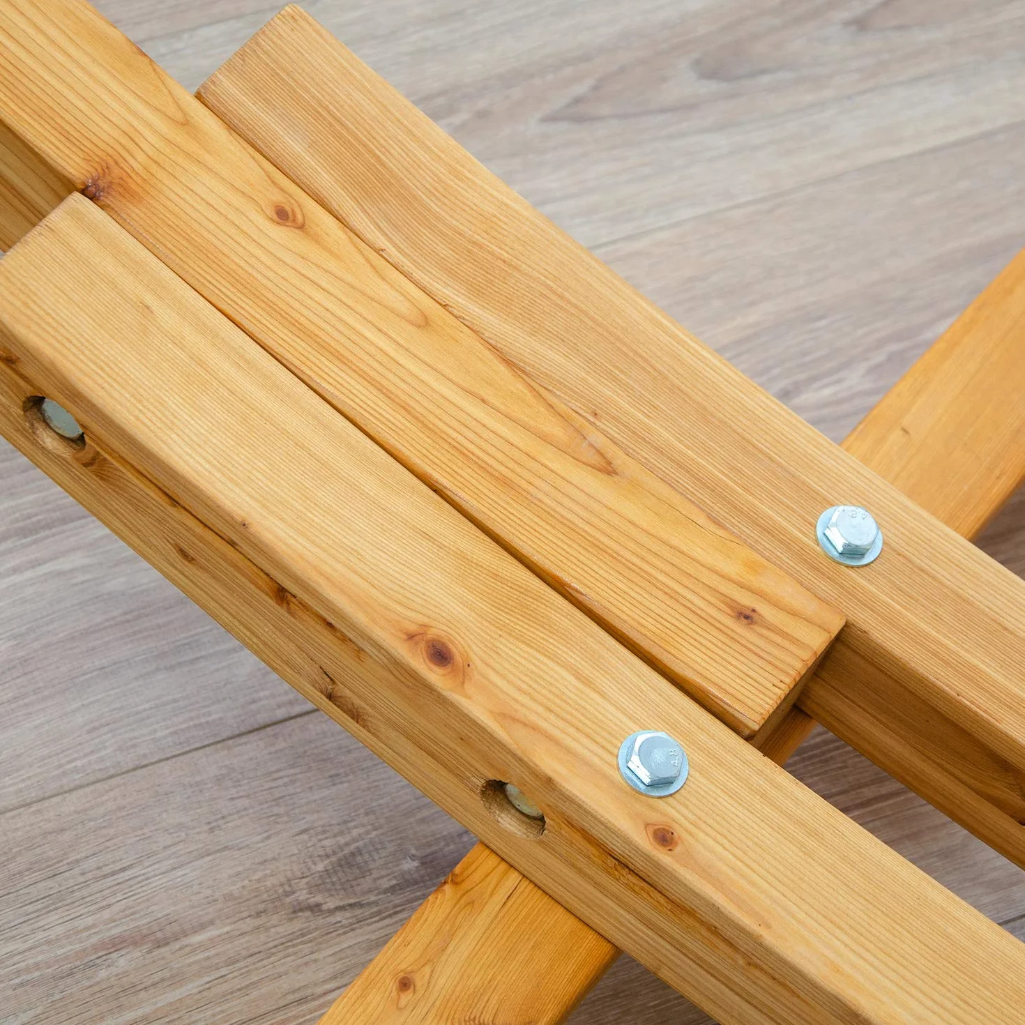 AMANKA Support Hamac Bois 325 cm Double Pied Intérieur Extérieur 2 Places Jardin Terrasse Balcon