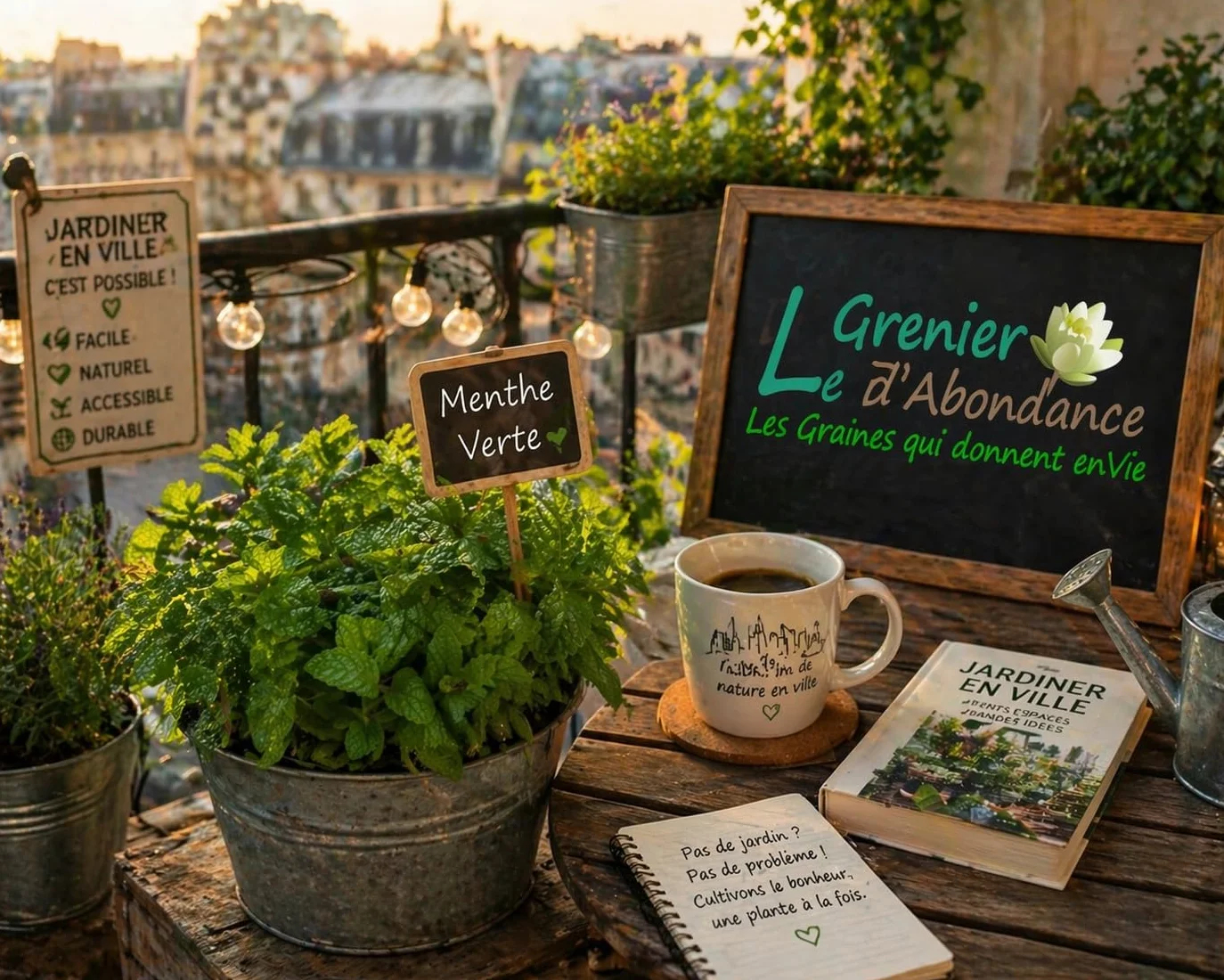 Menthe Verte - Mentha viridis - Graines Aromatiques à semer - Le Grenier d'Abondance