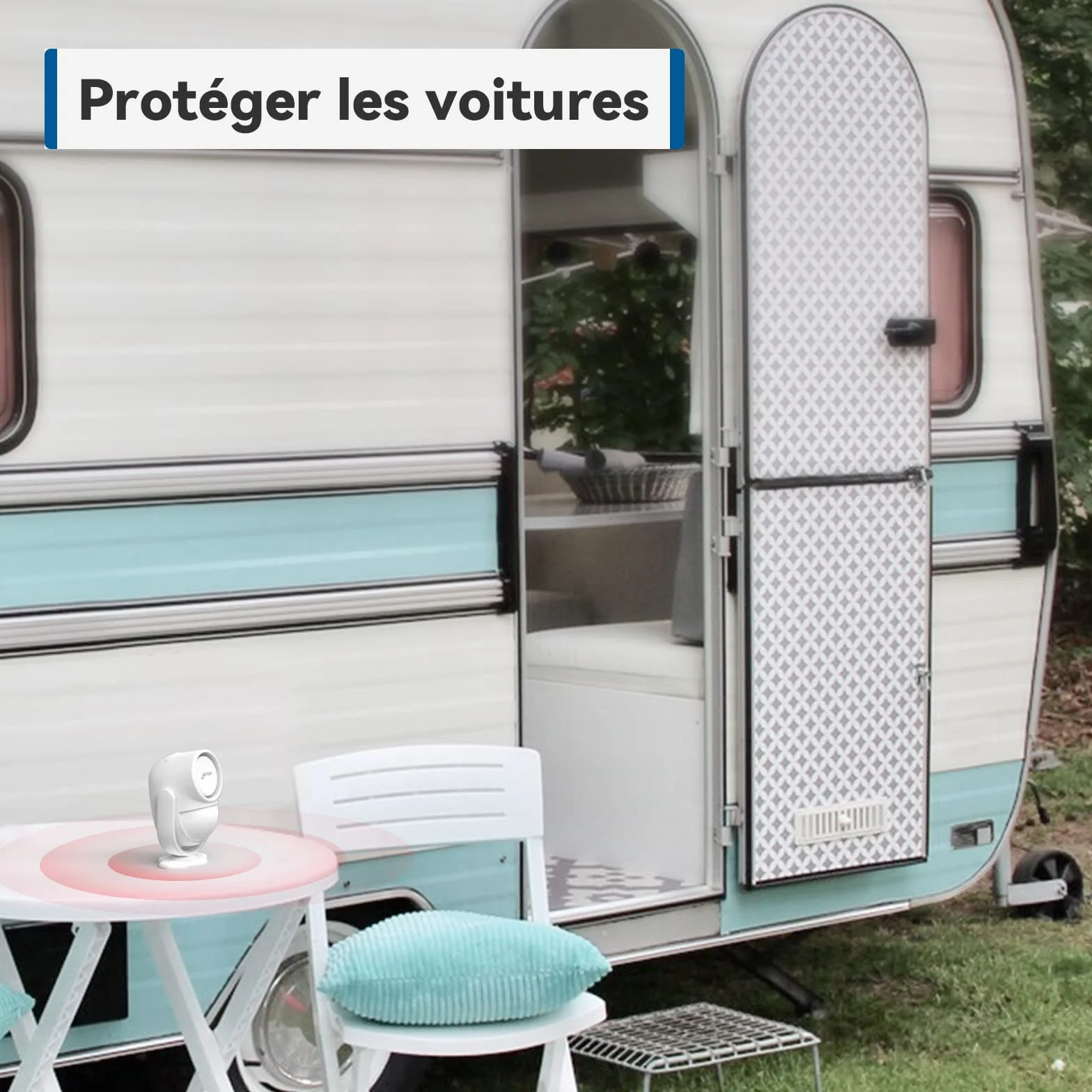 CPVAN Alarme Détecteur de Mouvement, Intérieur Alarme Maison sans Fil avec Sirene (125dB) Infrarouge Anti-Effraction, Battery Operated, Idéal de Magasin/Bureau/Maison/Porte/Garage