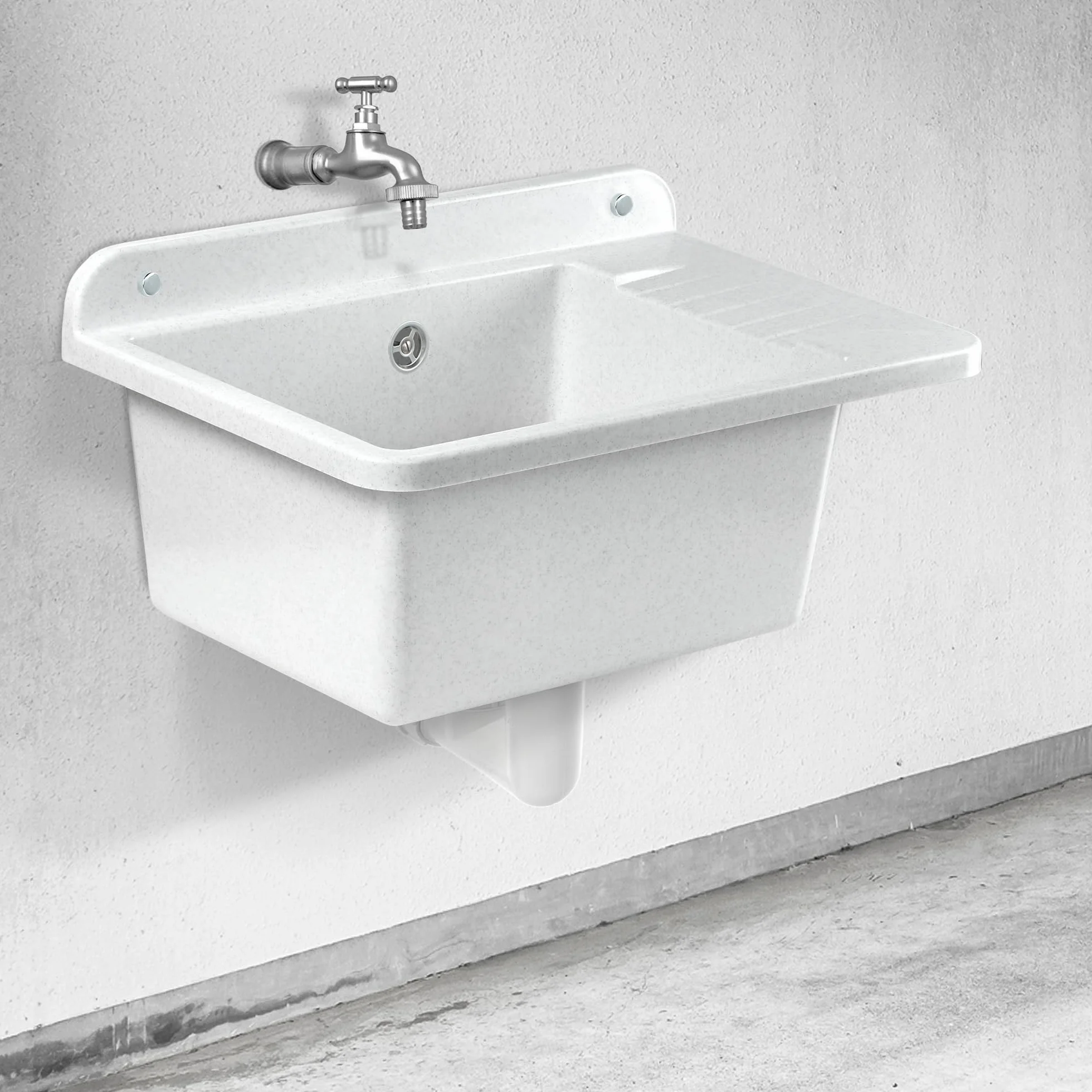 KADAX GOSPO Évier en polypropylène 50,5 x 34 x 26,5 cm - Blanc