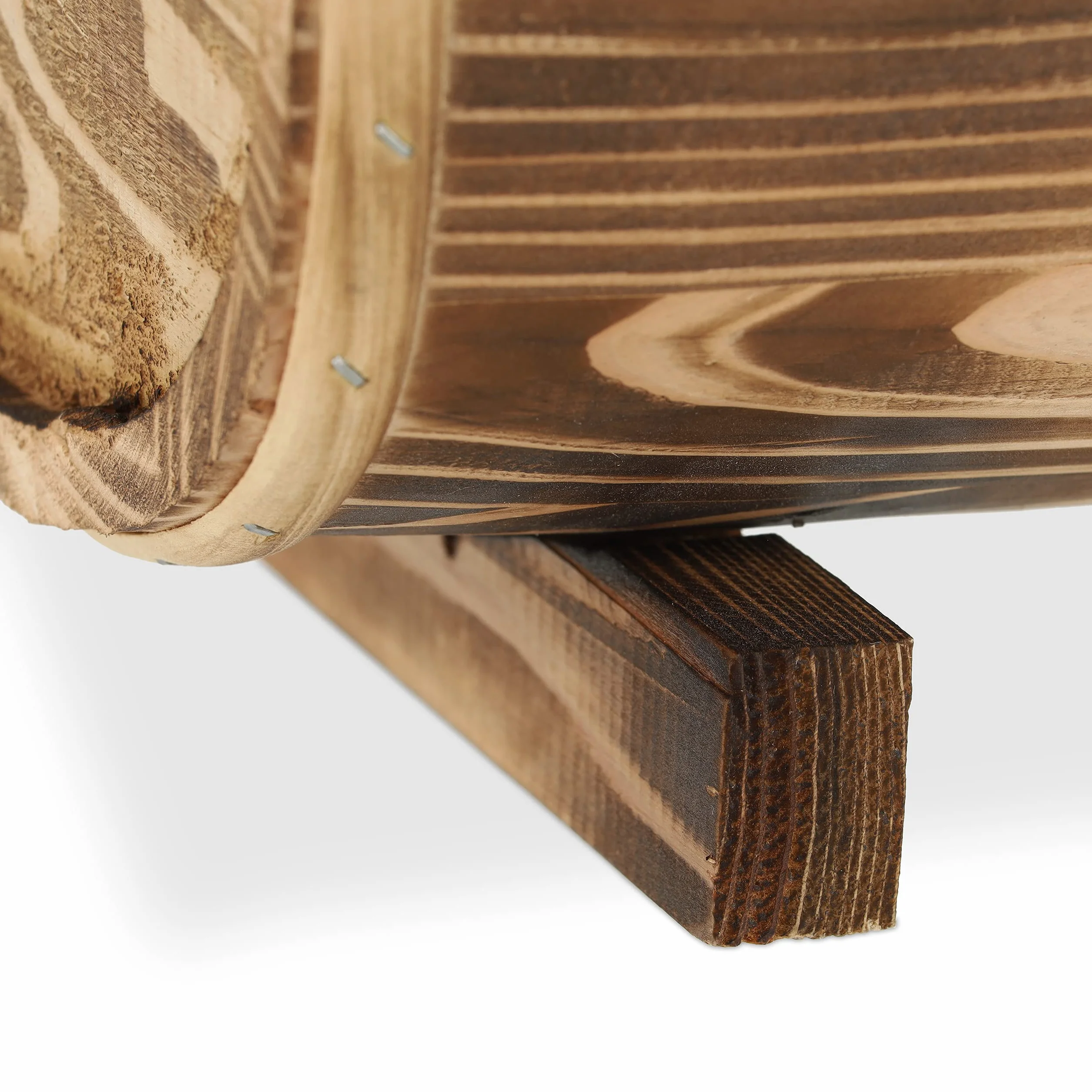 Relaxdays Jardinière Bois Lot de 2, Bac à Fleurs HLP 12,5 x 29,5 x 20 cm, Brun
