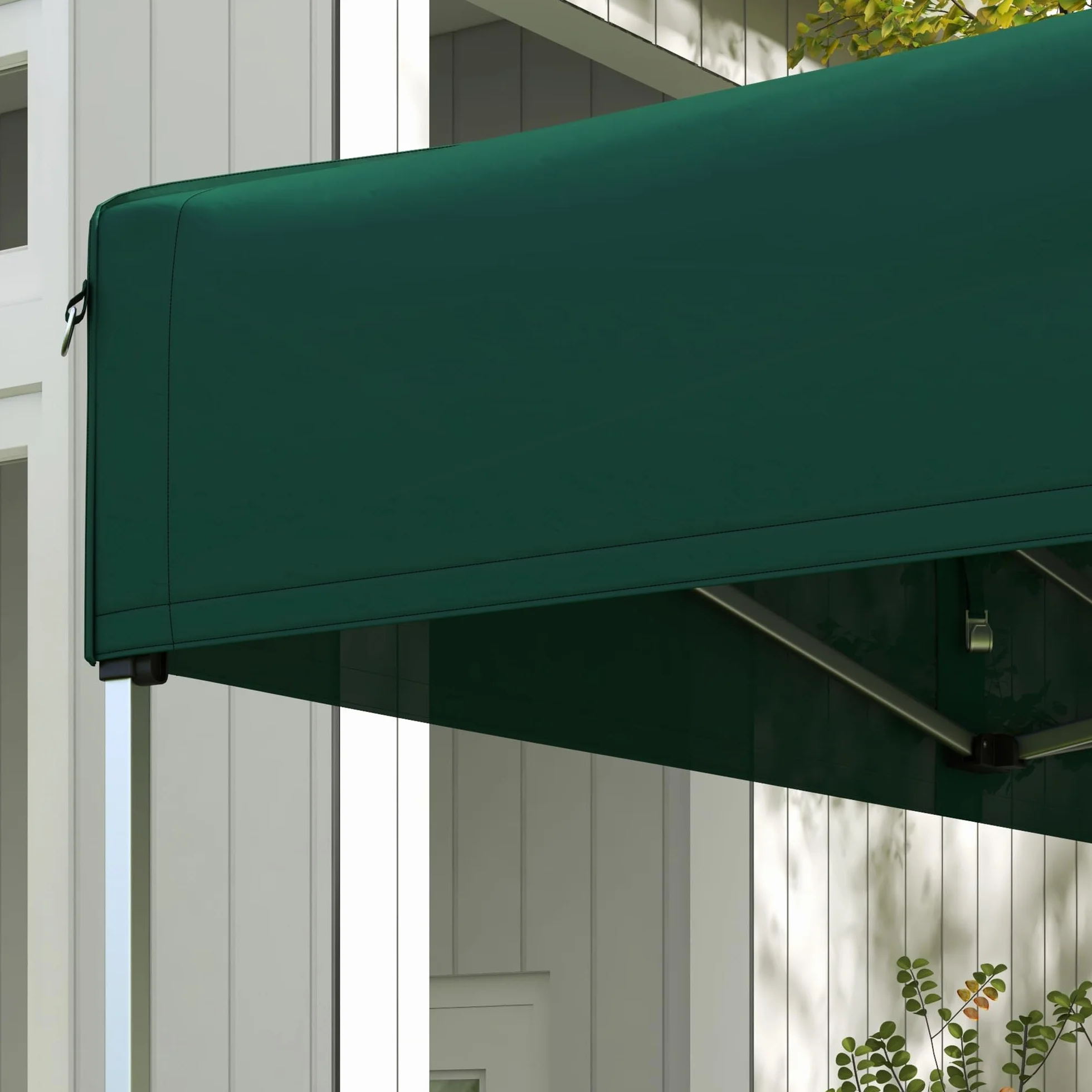 Outsunny Toit de rechange pour tonnelle pliable en tissu Oxford imperméable anti-UV Vert foncé 3 x 3 m