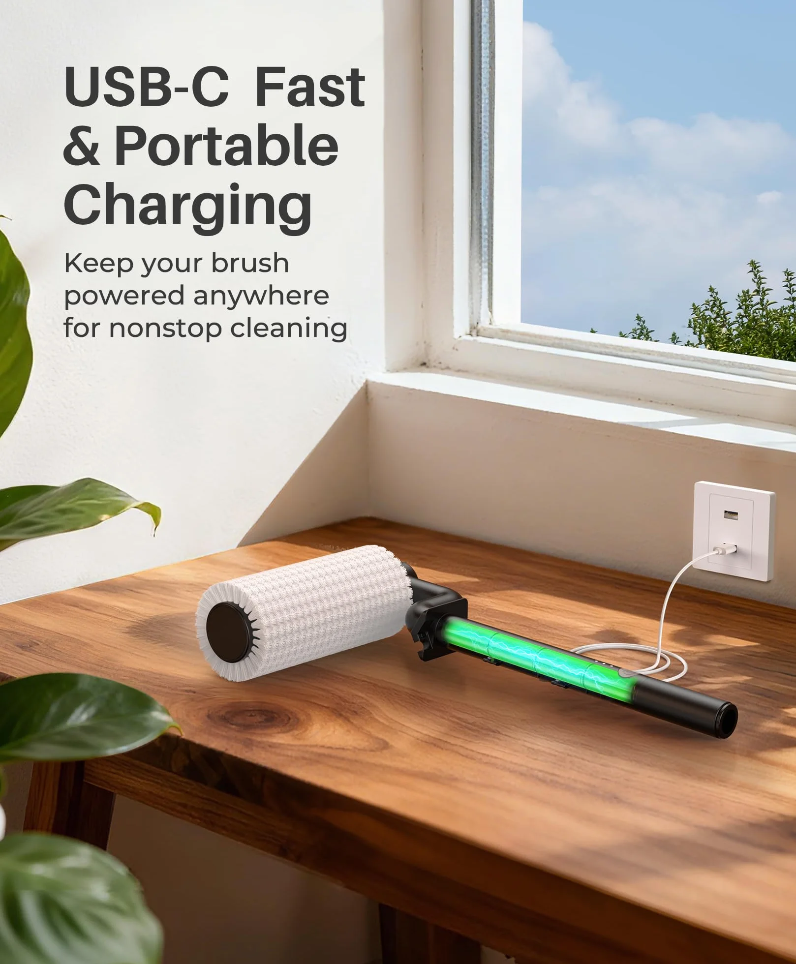 LyriFine Kit de nettoyage pour panneaux solaires électriques, poteau extensible pour le nettoyage des fenêtres de 6 mètres avec tige télescopique à 5 étages, brosse de nettoyage de fenêtre à 2