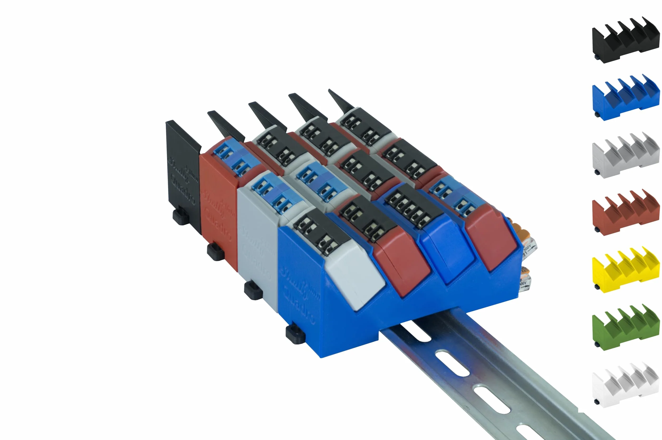 Shelly MINI Quadro Support de rail DIN 35 mm Blanc